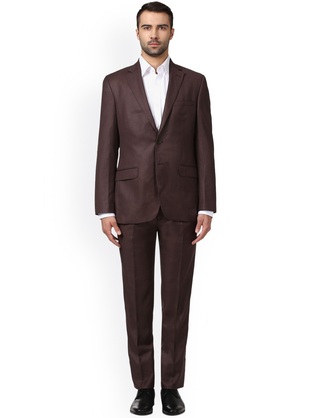 

Raymond Brown Solid Single-Breasted Regular Fit Suit