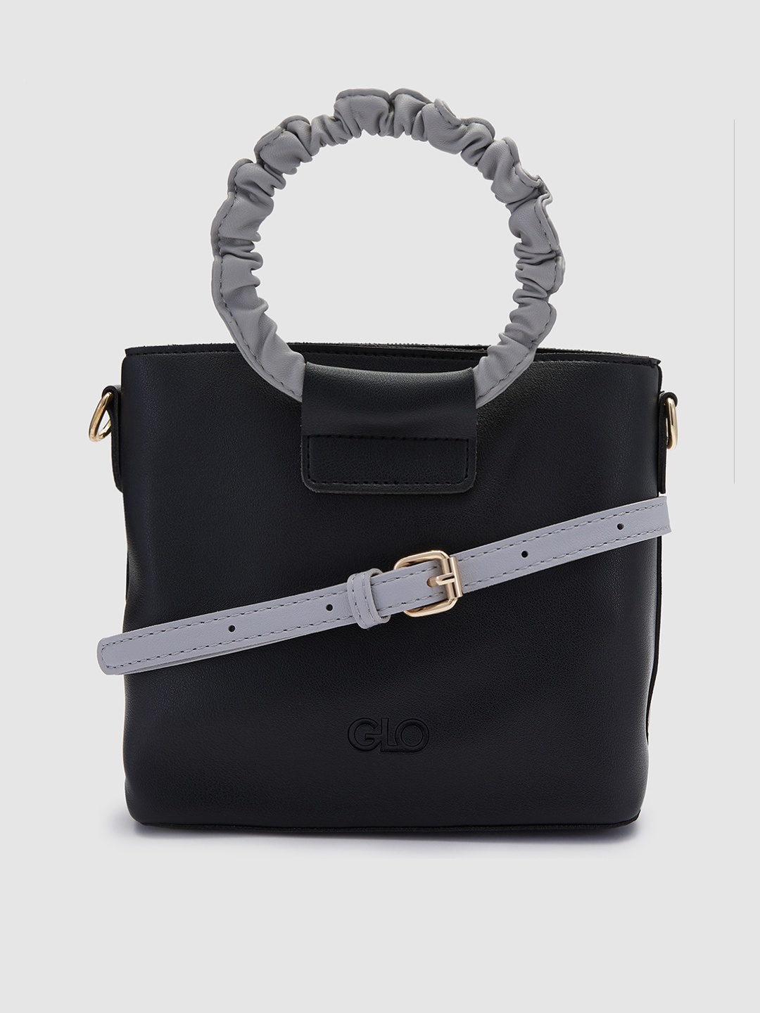 

Globus Black Structured Handheld Bag