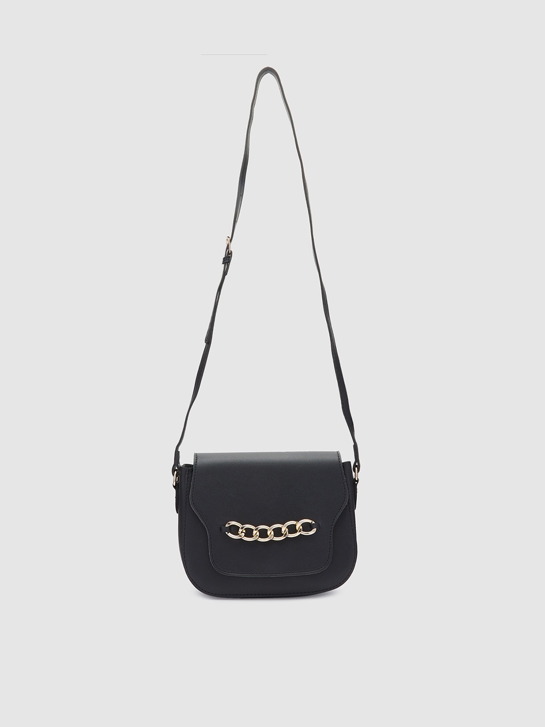 

Globus Black Structured Sling Bag