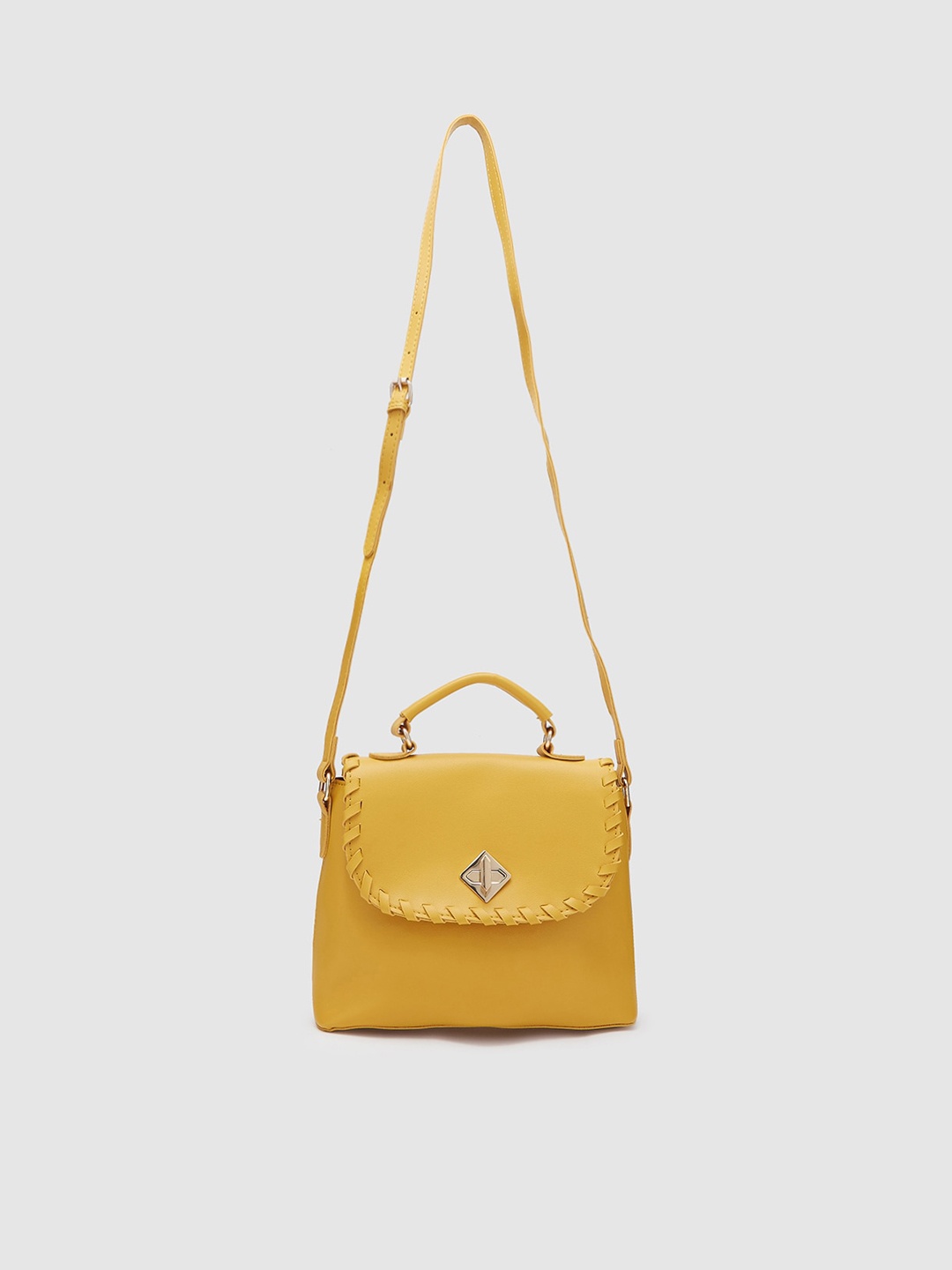 

Globus Mustard Structured Sling Bag