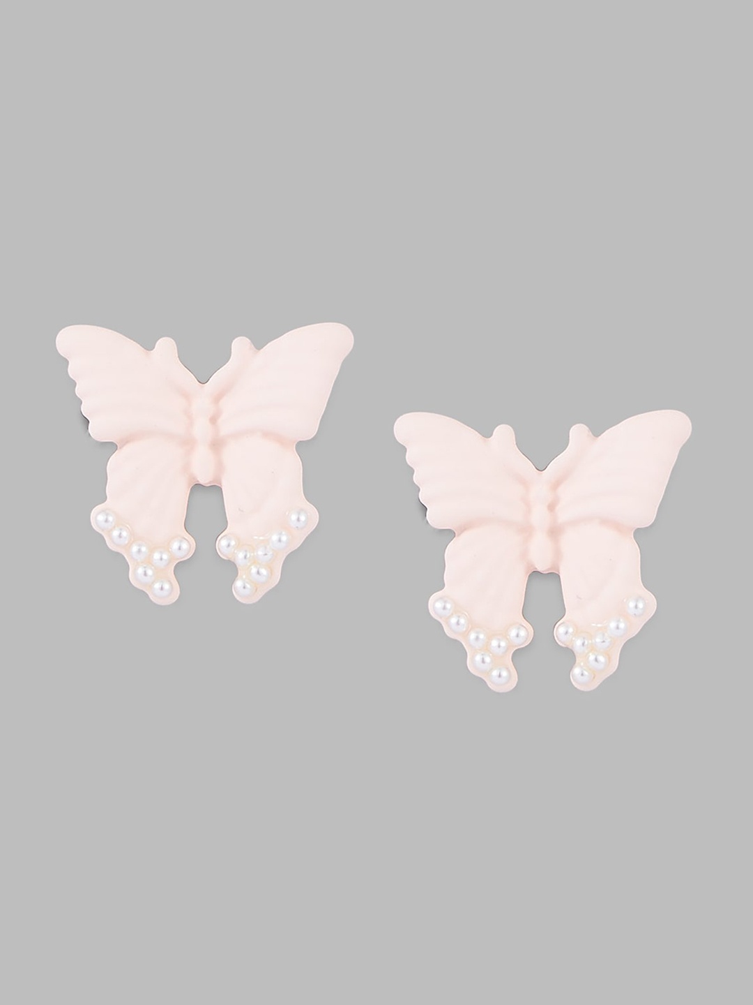 

Globus Butter Fly Studs Earrings, Pink