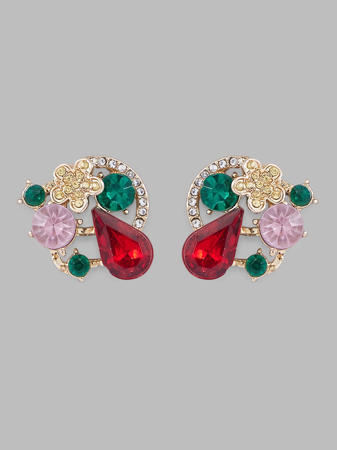 

Globus Gold-Plated Floral Studs Earrings