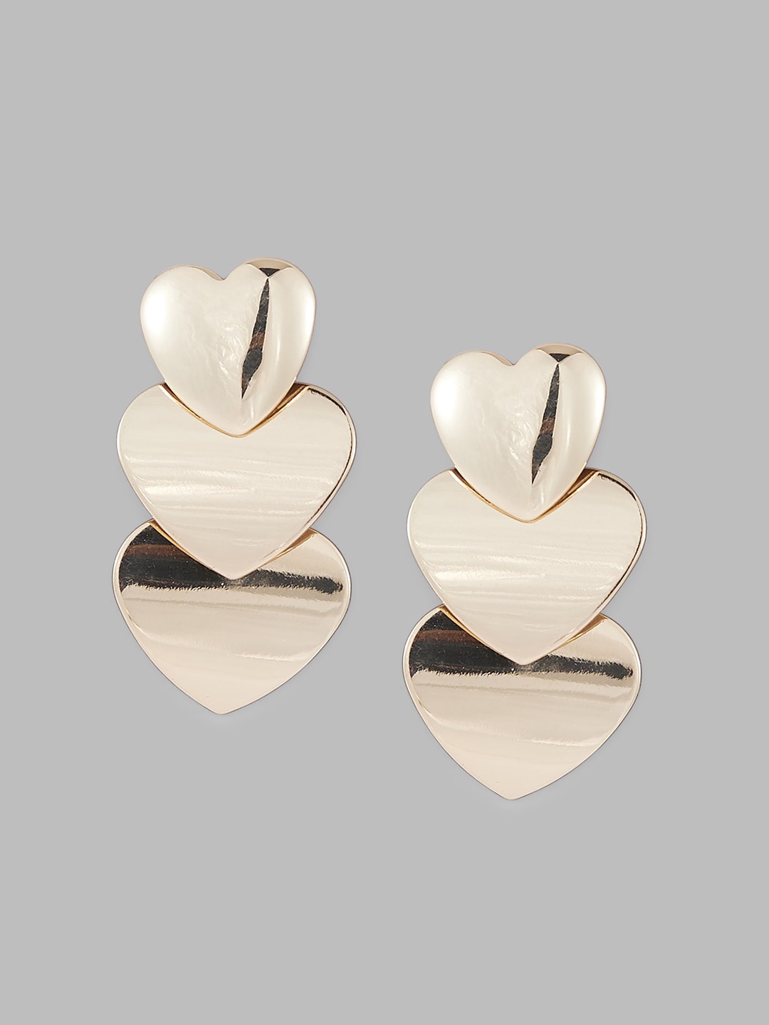 

Globus Gold-Plated Heart Shaped Drop Earrings