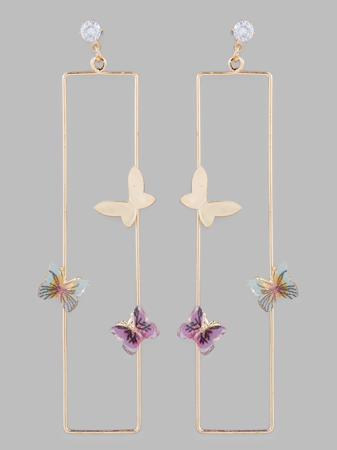 

Globus Gold-Plated Geometric Drop Earrings