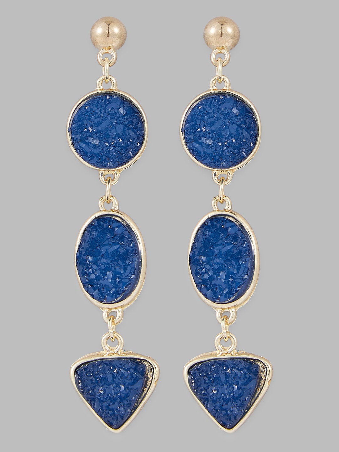 

Globus Gold-Plated Geometric Drop Earrings