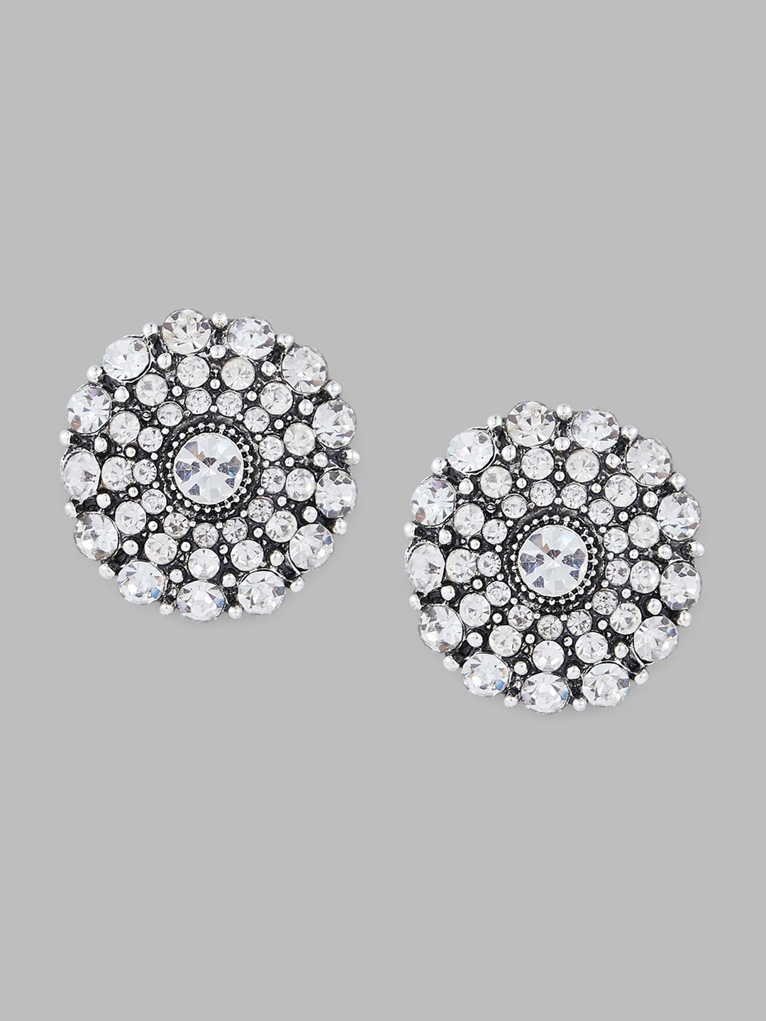 

Globus Silver-Plated Circular Studs Earrings