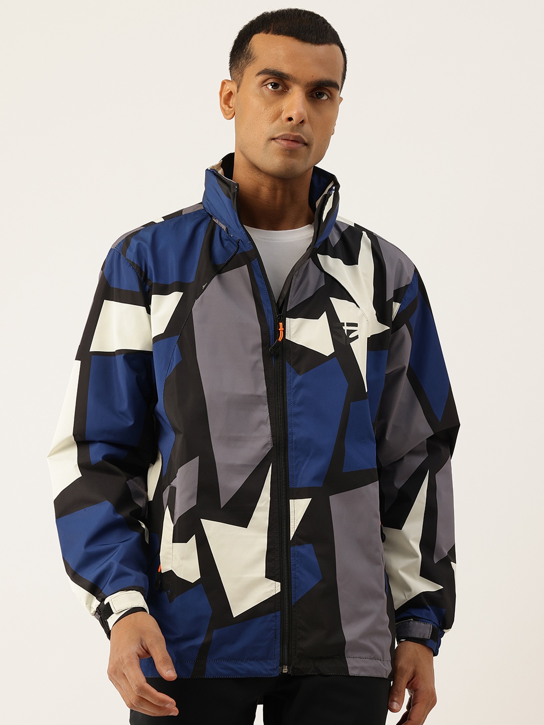 

Sports52 wear Printed Hooded Rain Jacket, Blue