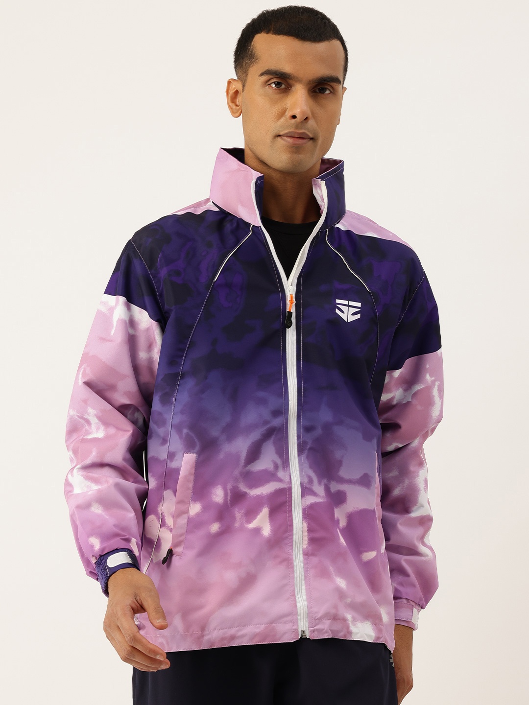 

Sports52 wear Ombre Printed Hooded Rain Jacket, Purple