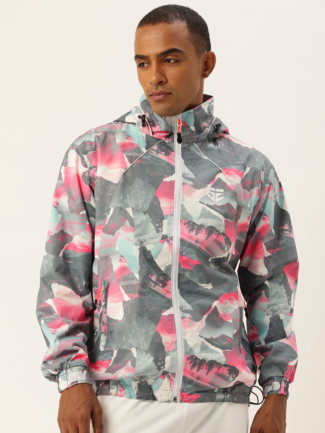 

Sports52 wear Printed Hooded Rain Jacket, Multi