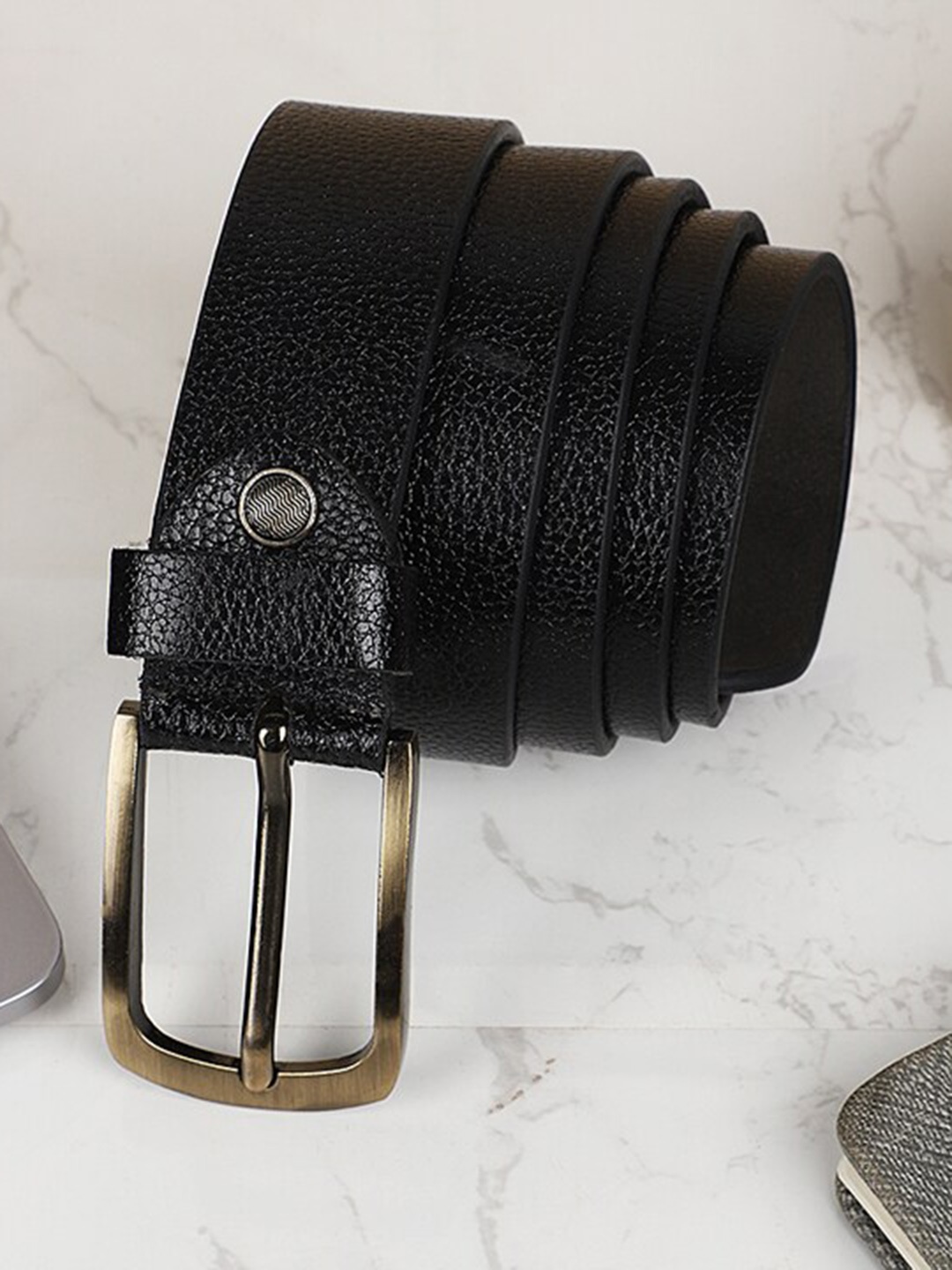 

Roadster Black Men Textured Leather Formal Belt