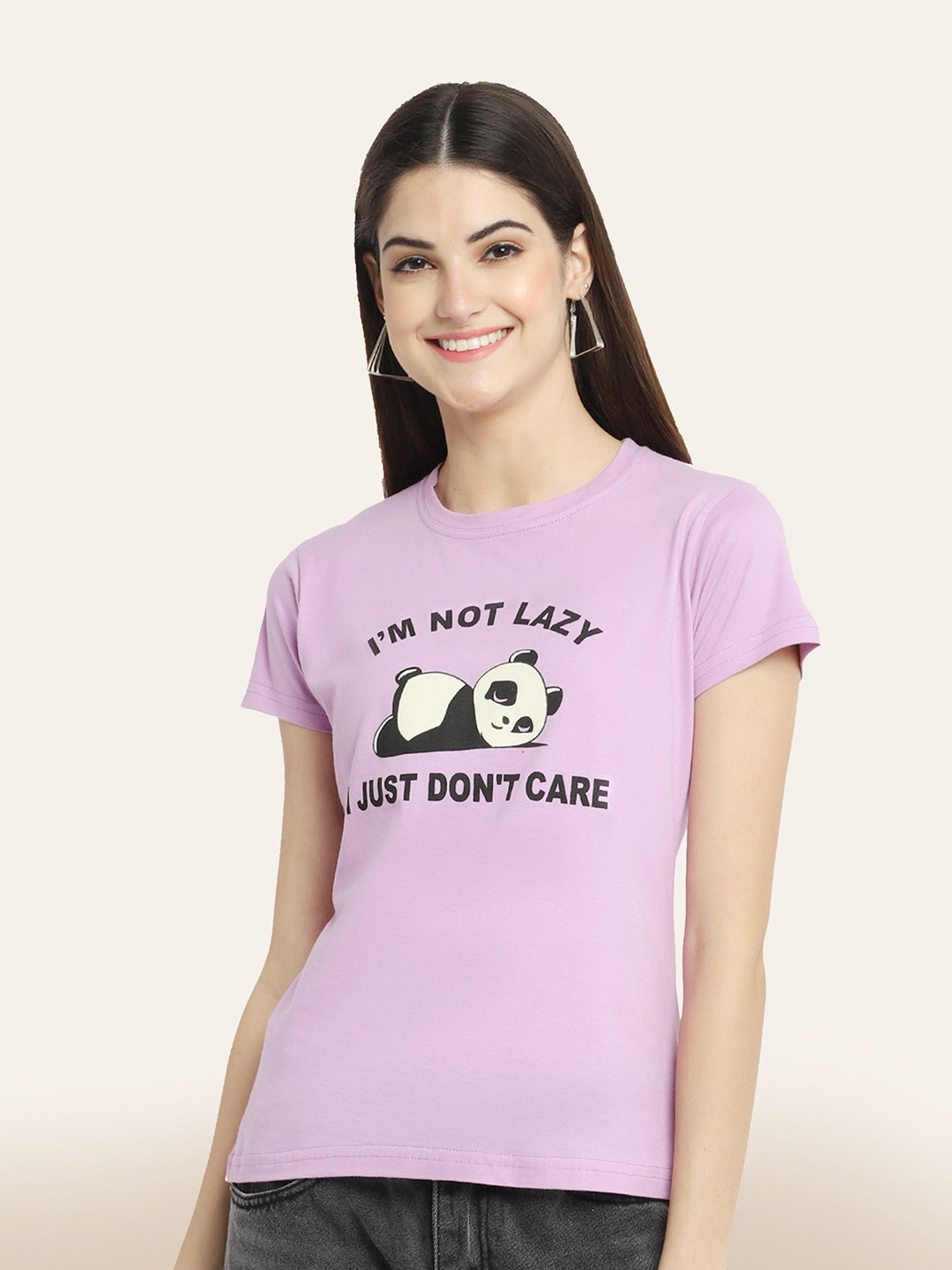 

BAESD Printed Round-Neck Cotton T-shirt, Purple