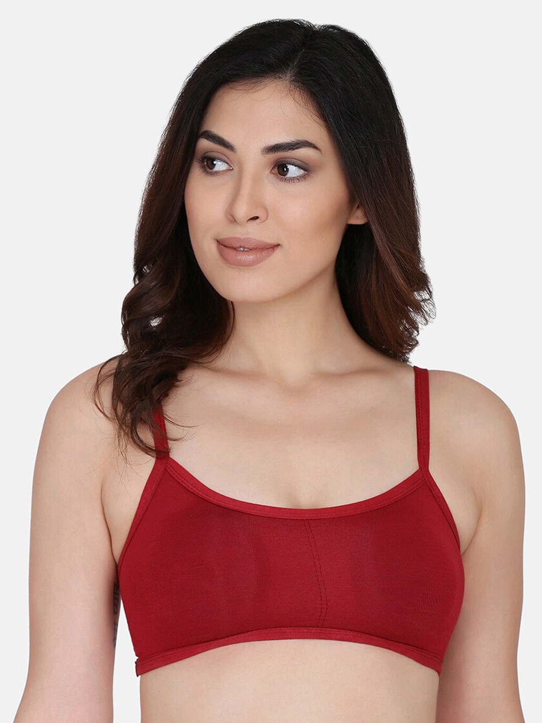 

TORONFRAS Lightly Padded Rapid-Dry Medium Coverage Everyday Bra, Maroon