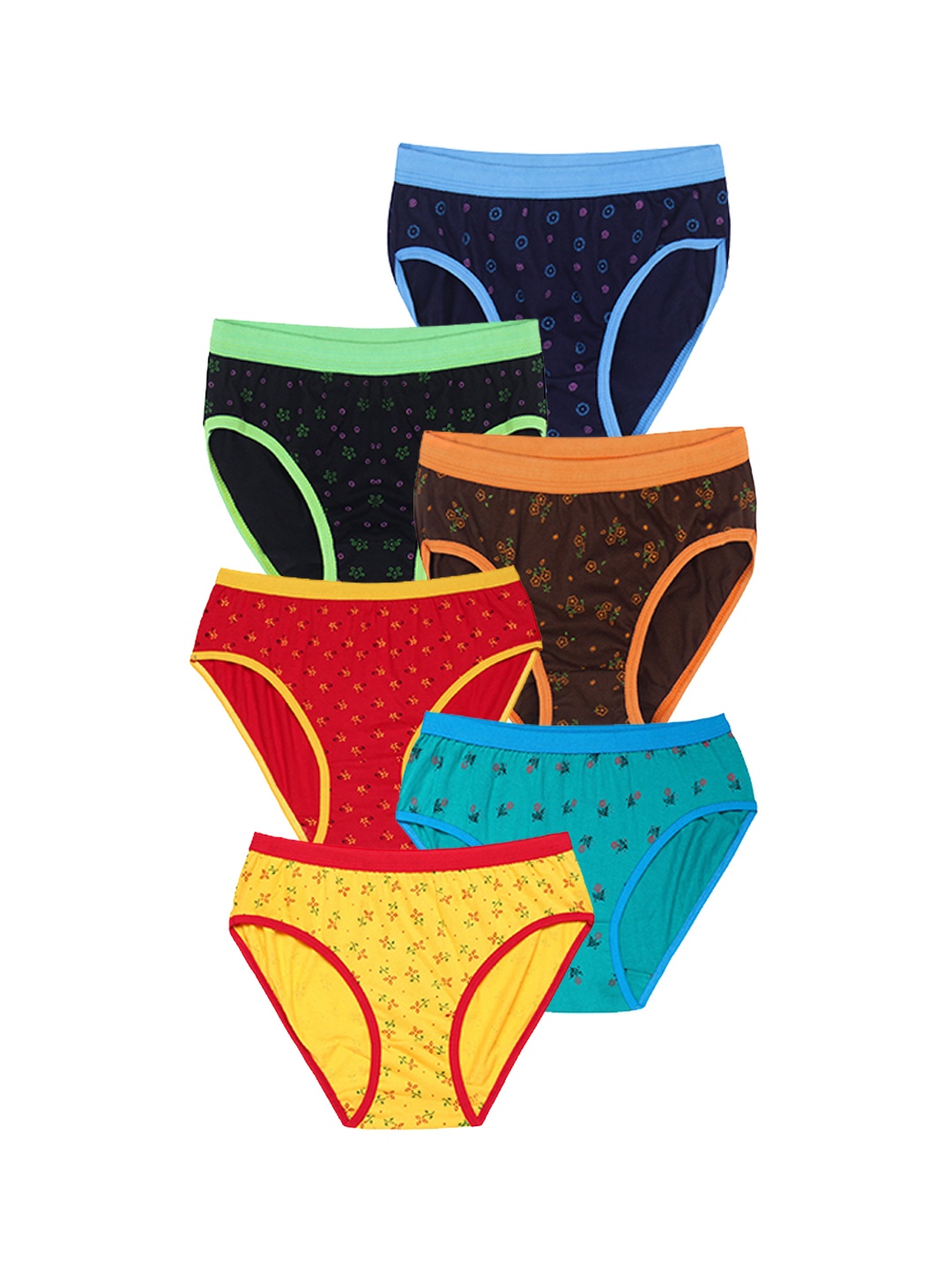 

CAREPLUS Pack Of 6 Printed Basic Briefs, Black
