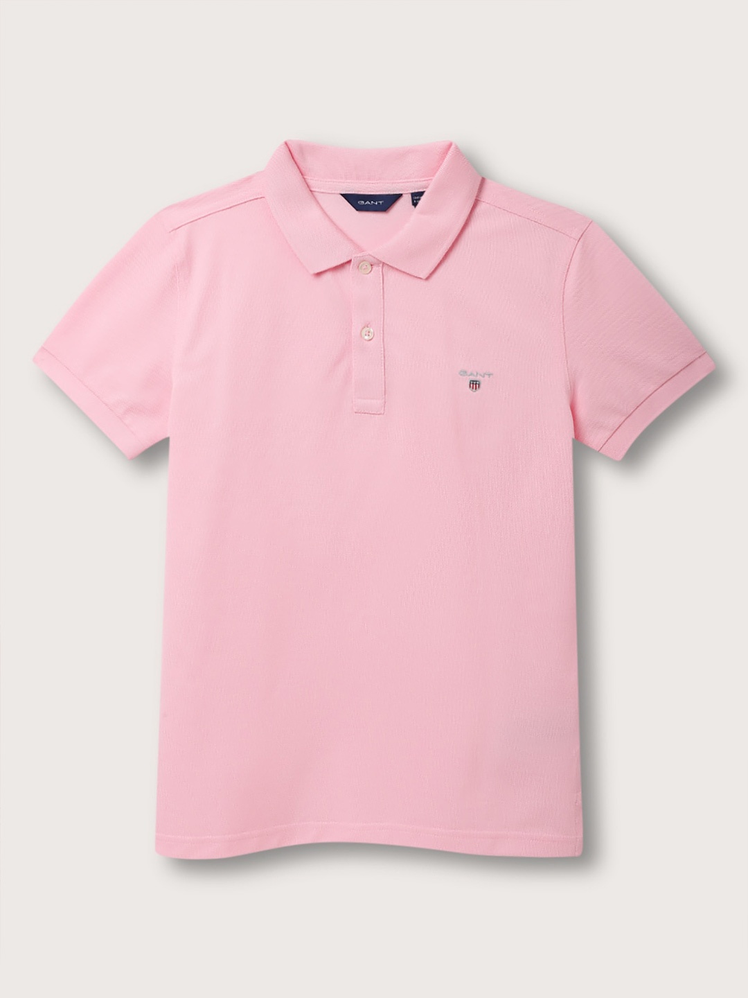 

GANT Boys Polo Collar Cotton T-shirt, Pink