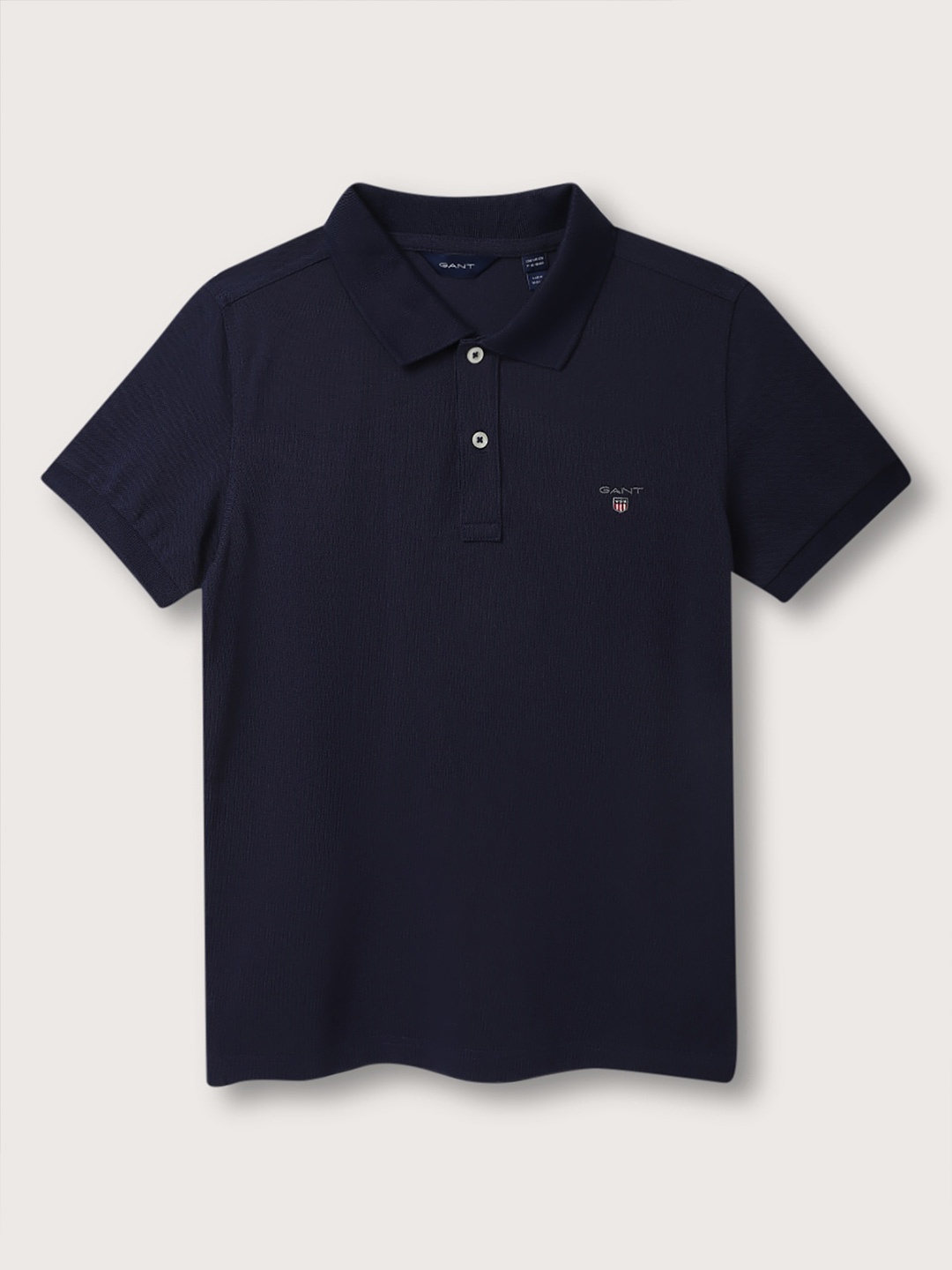 

GANT Boys Polo Collar Cotton T-shirt, Navy blue