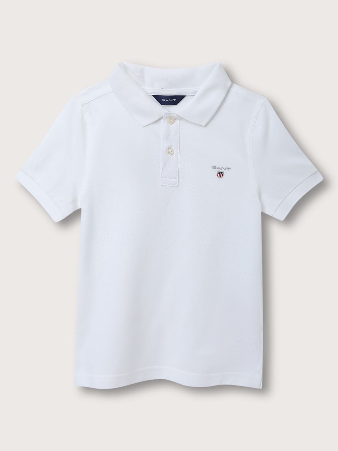 

GANT Boys Polo Collar Pure Cotton T-shirt, White