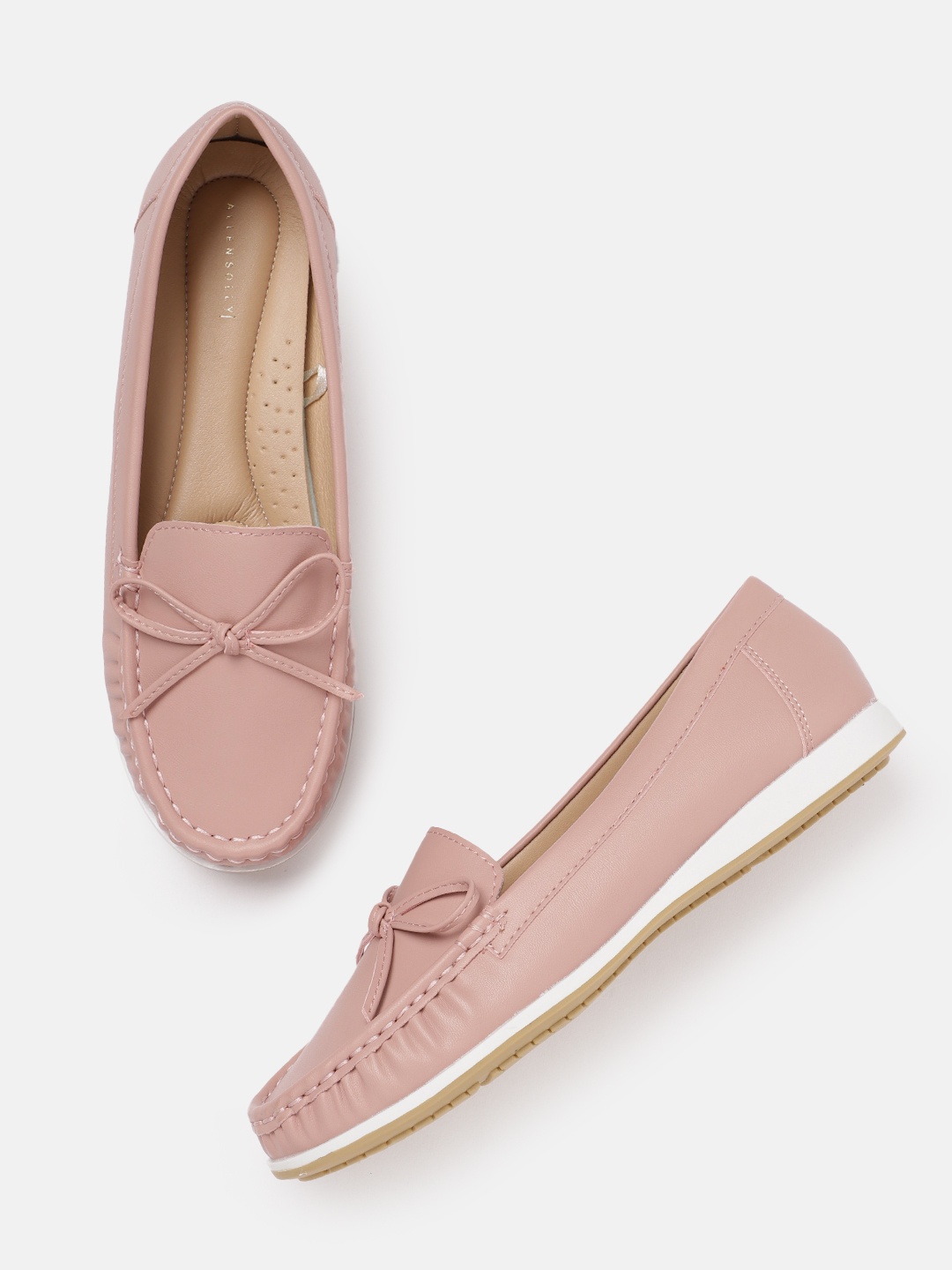 

Allen Solly Women Loafers with Bow Detail, Pink