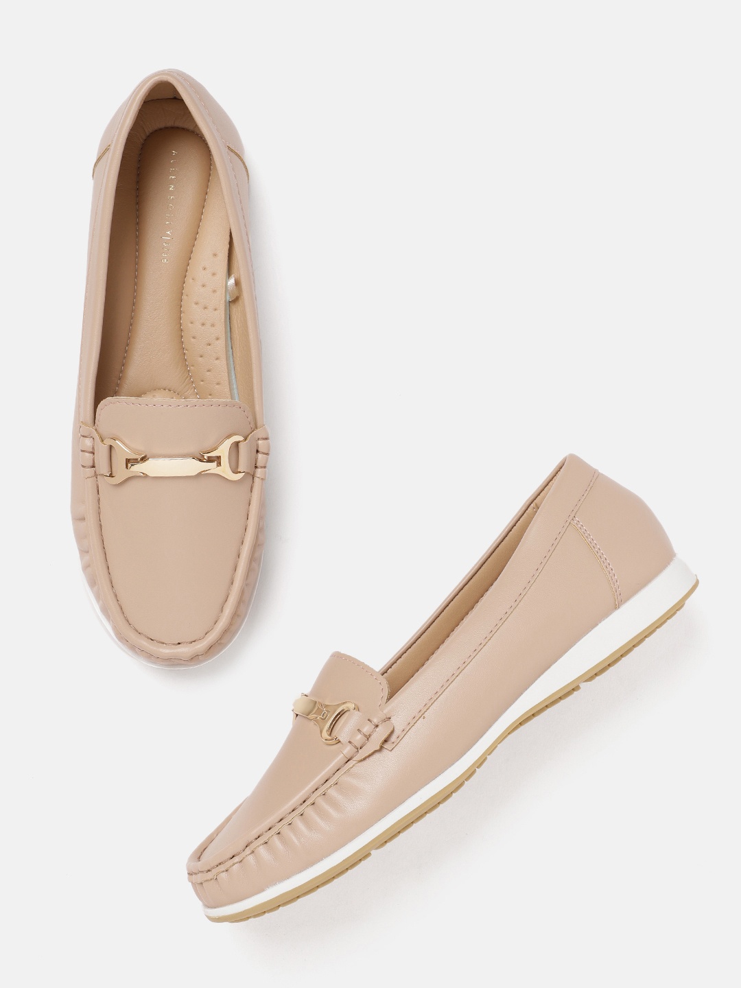 

Allen Solly Women Horsebit Loafers, Nude