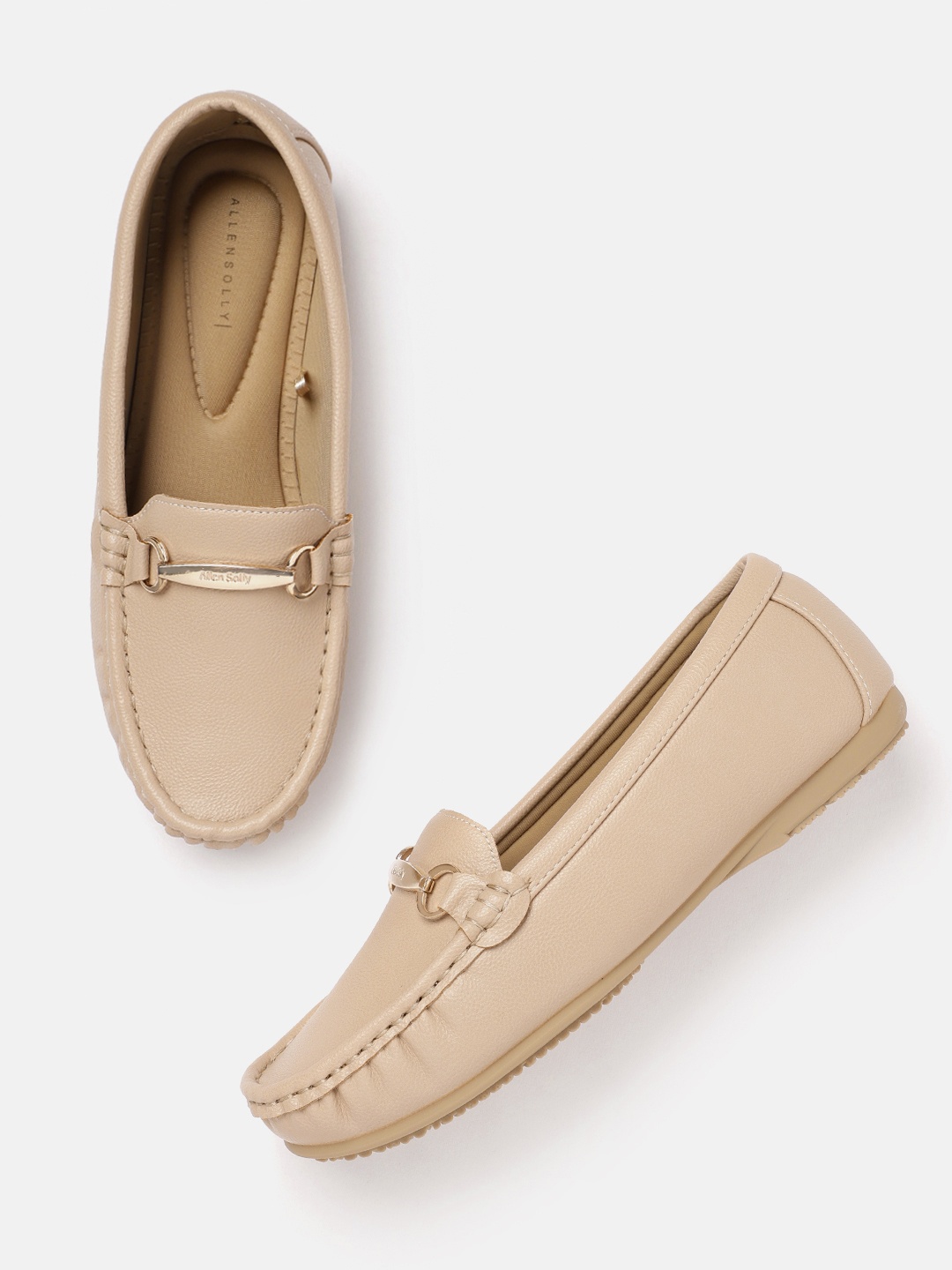 

Allen Solly Women Horsebit Loafers, Beige