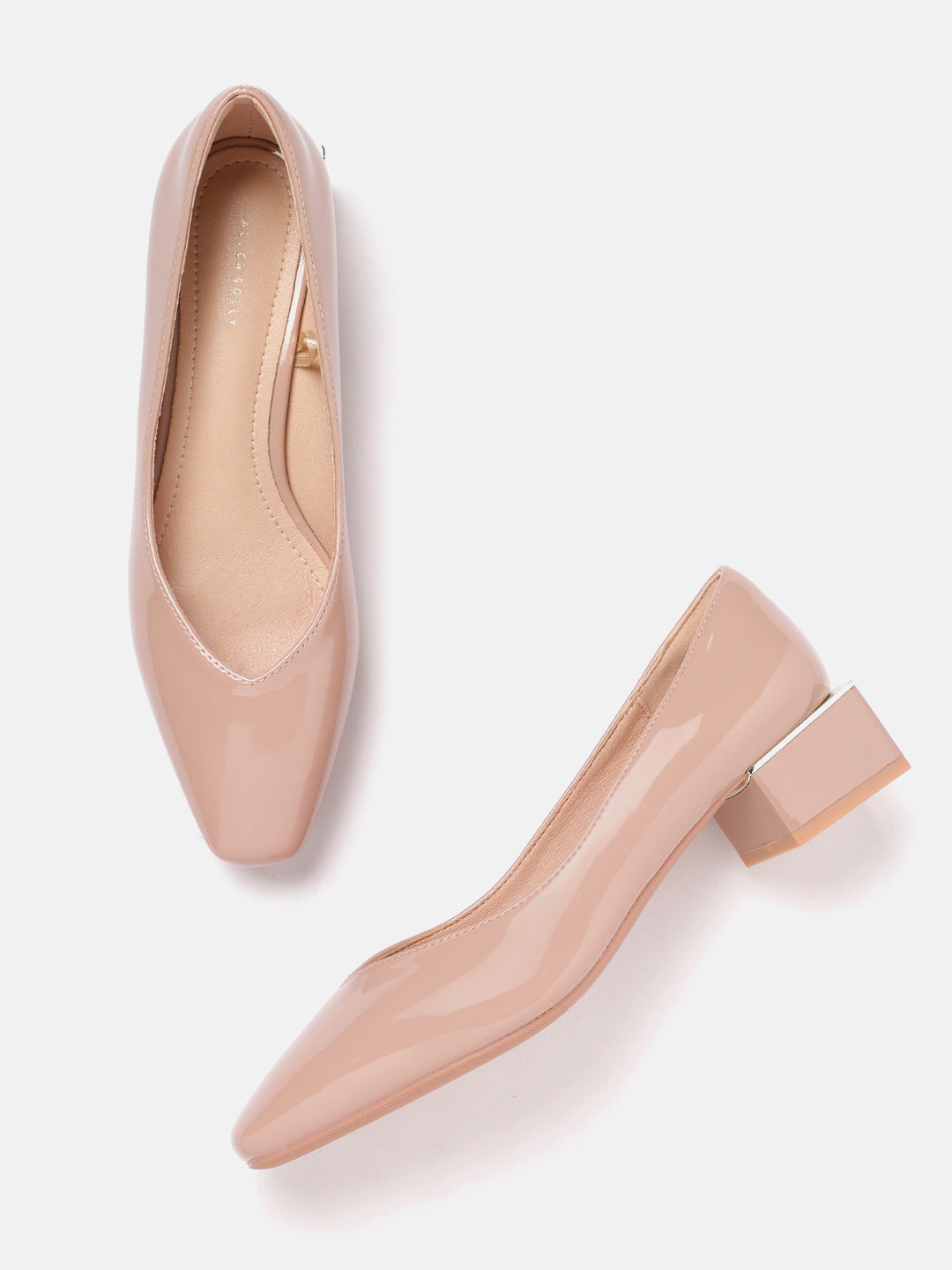

Allen Solly Square Toe Block Pumps, Rose