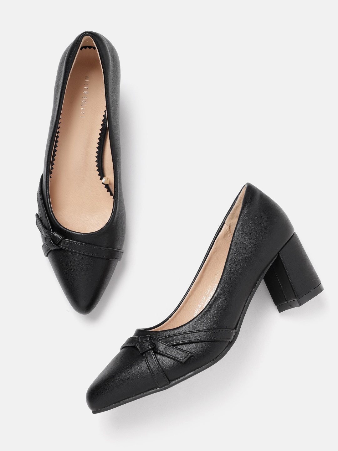 

Allen Solly Knot Detail Block Pumps, Black