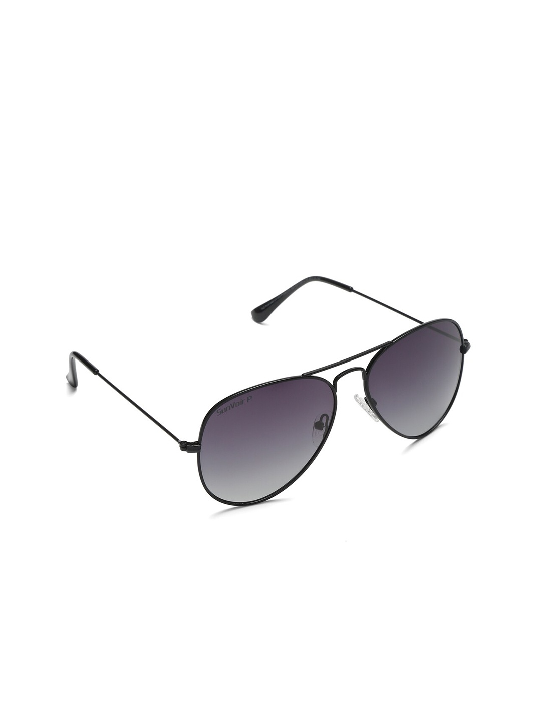 

SunVoir Aviator Sunglasses with Polarised Lens SUNVOIR-021-C18, Black