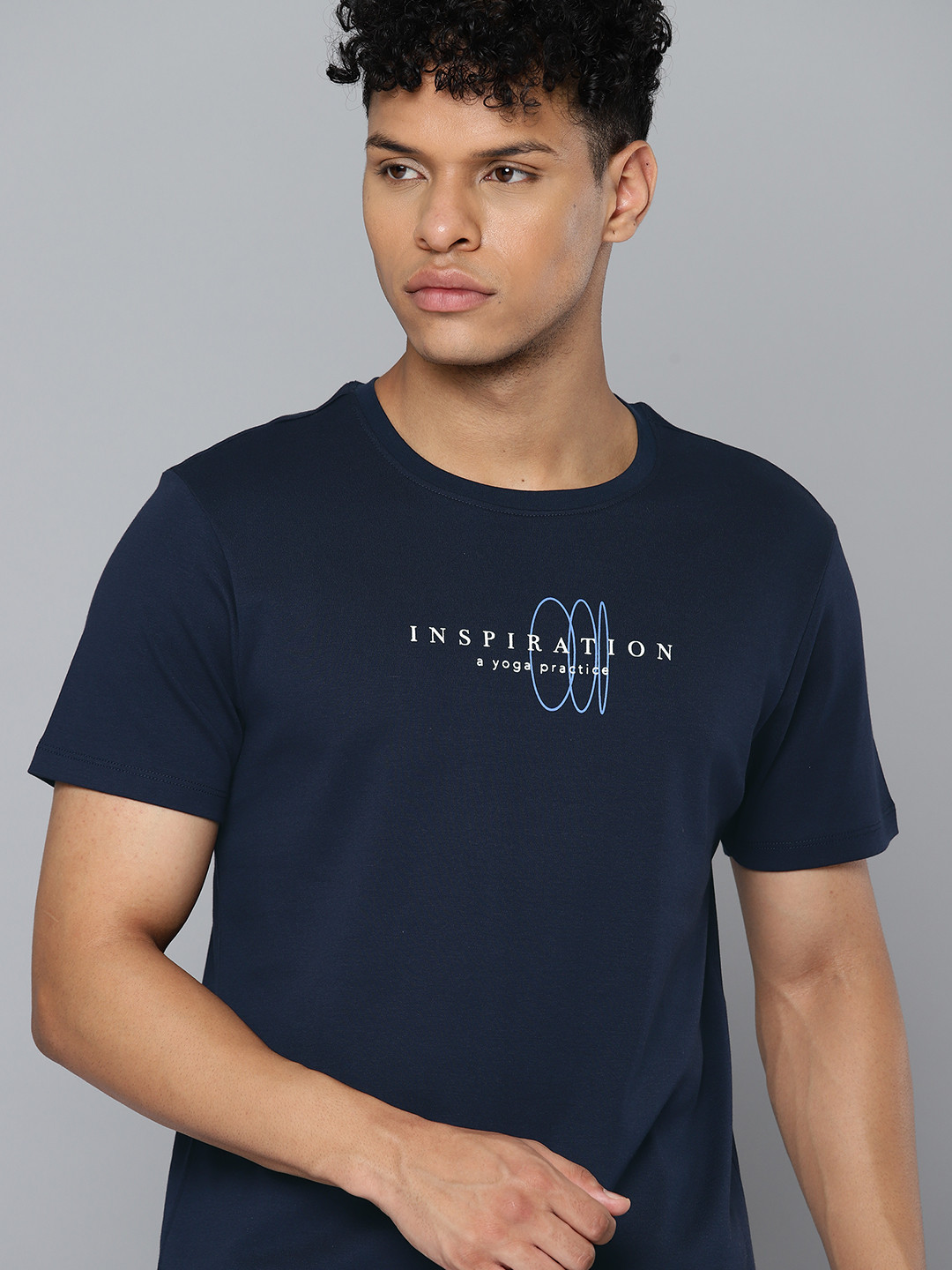 

HRX by Hrithik Roshan Men Typography Printed T-shirt, Navy blue