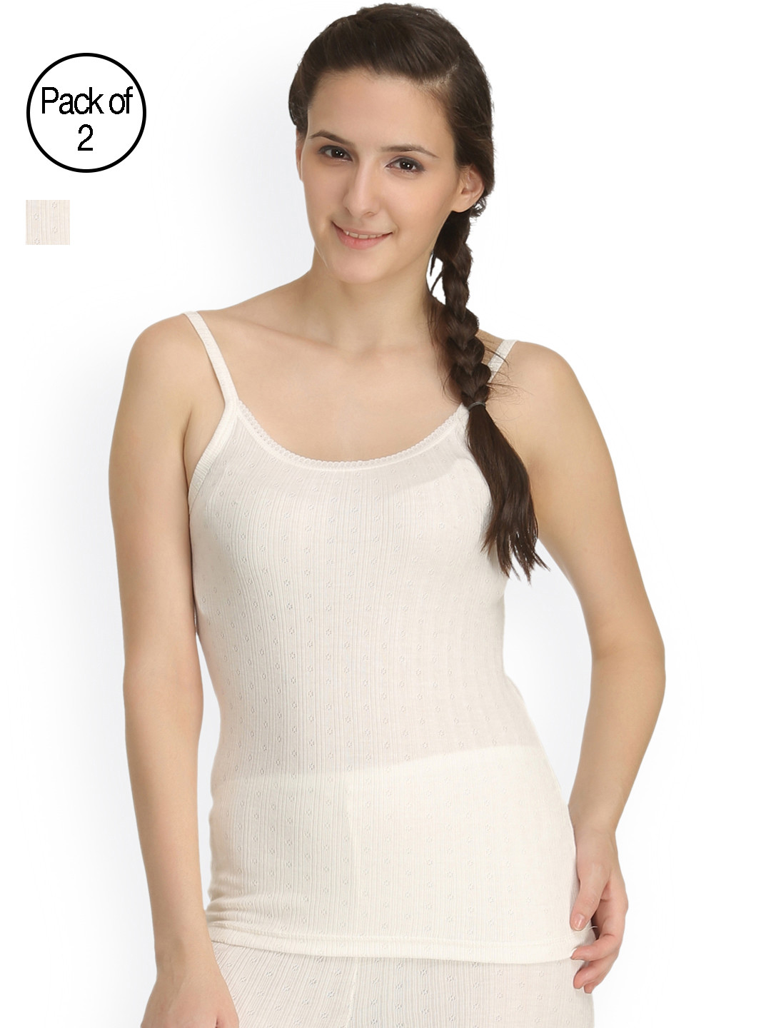 

Kanvin Pack of 2 Off-White Thermal Tops NEW2110OW2110