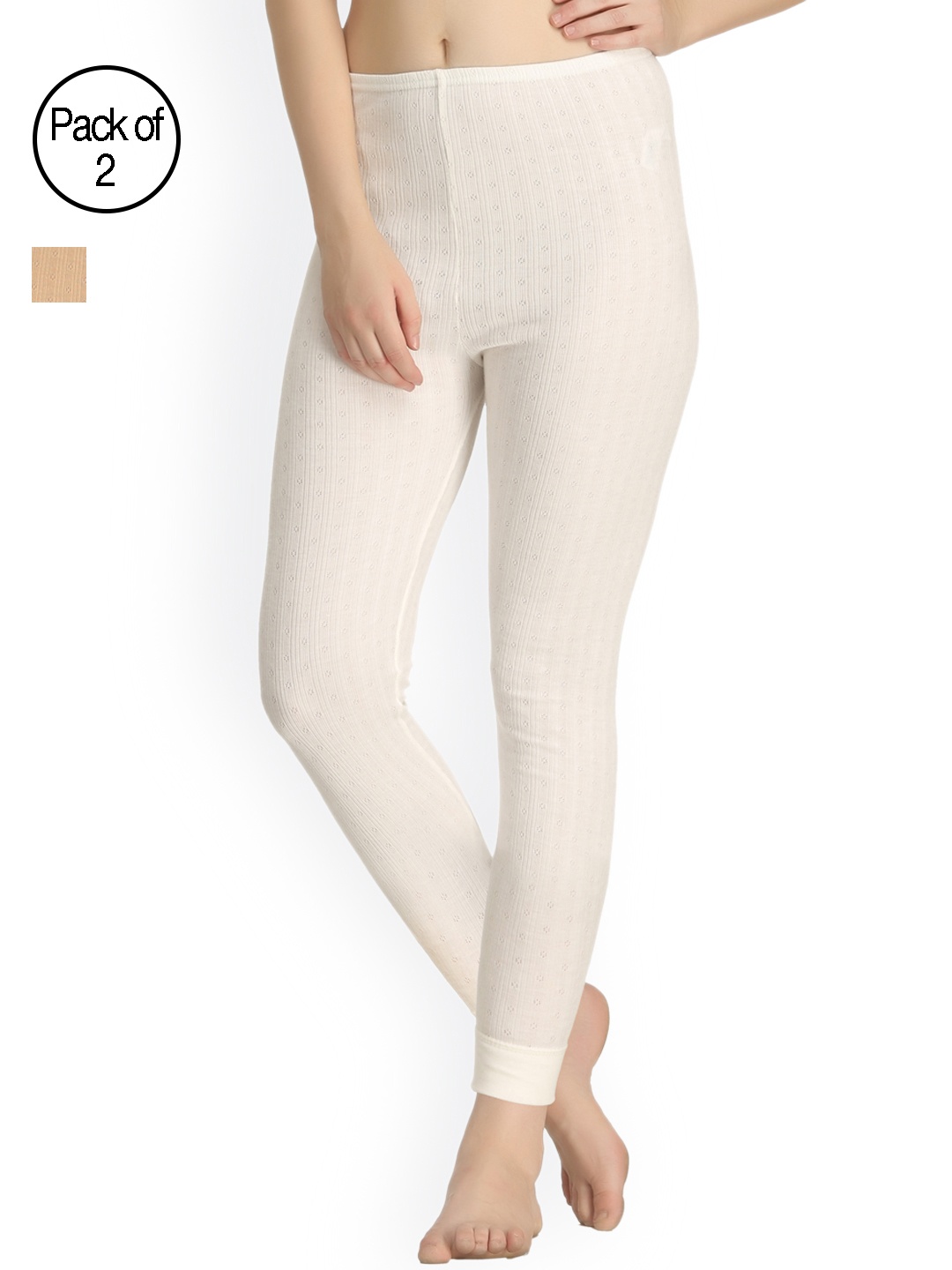 

Kanvin Pack of 2 Thermal Bottom NEW2170OW2170SK, Off white