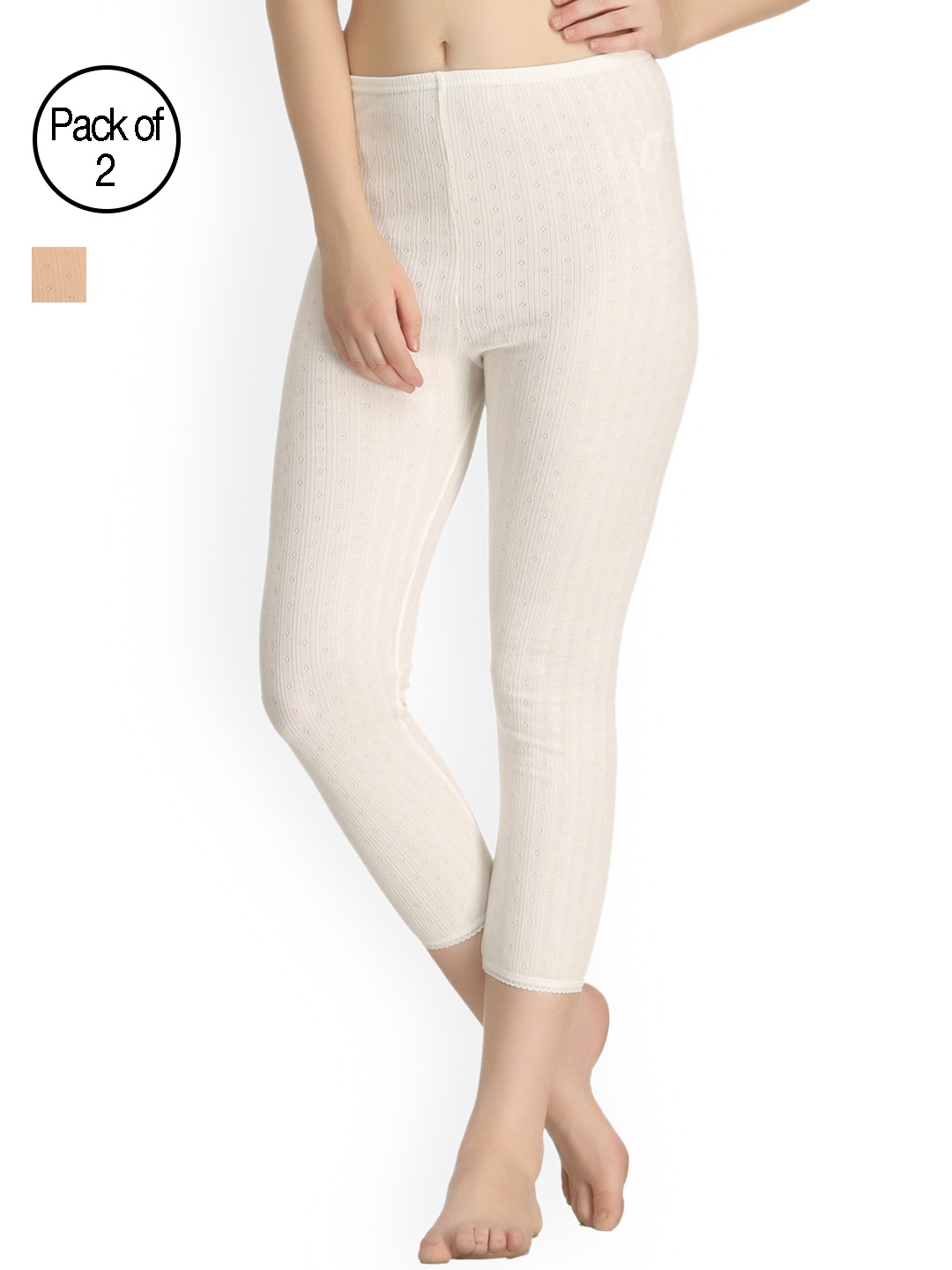 

Kanvin Pack of 2 Thermal Bottom NEW2180OW2180SK, Off white