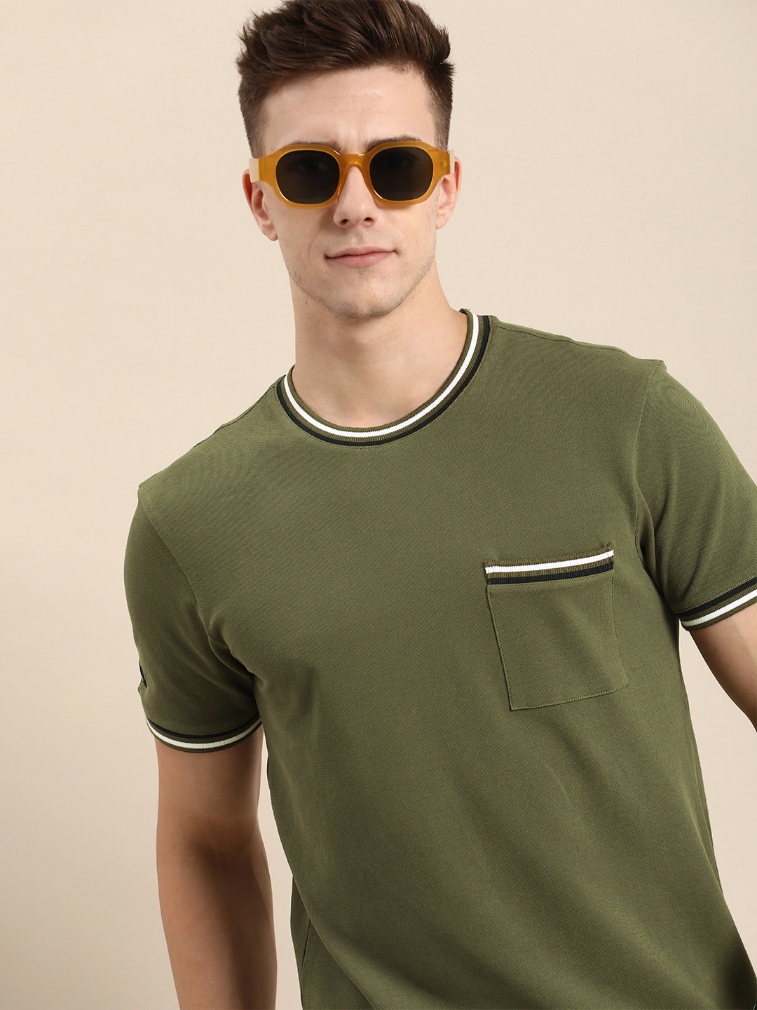 

United Colors of Benetton Round Pocket T-shirt, Olive