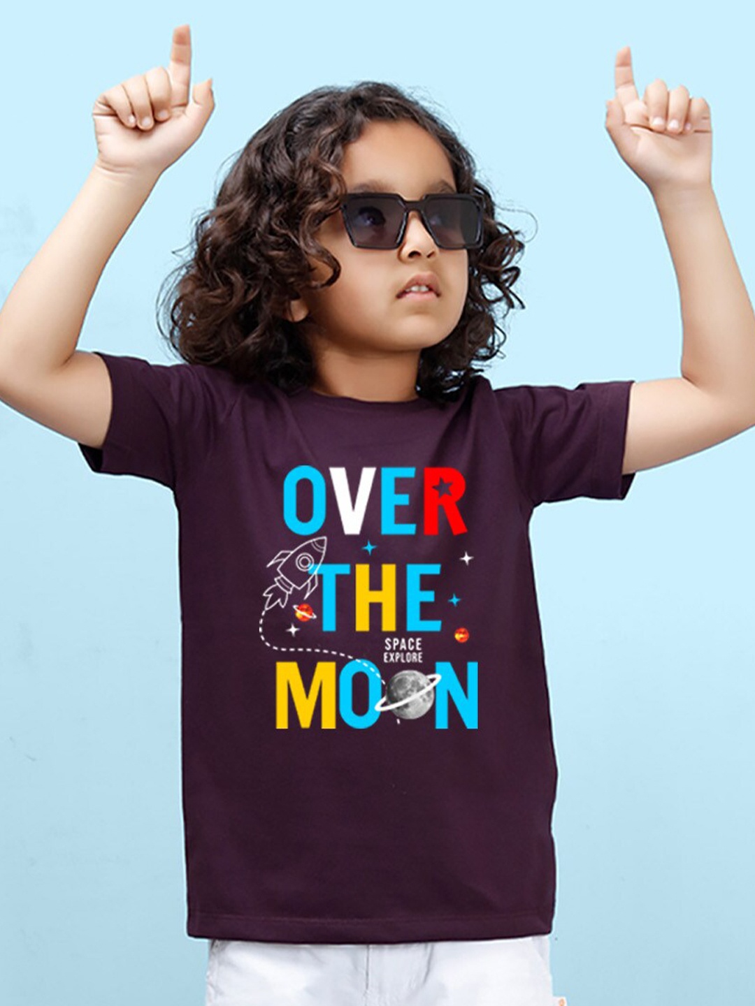 

NUSYL Boys Typography Printed T-shirt, Maroon
