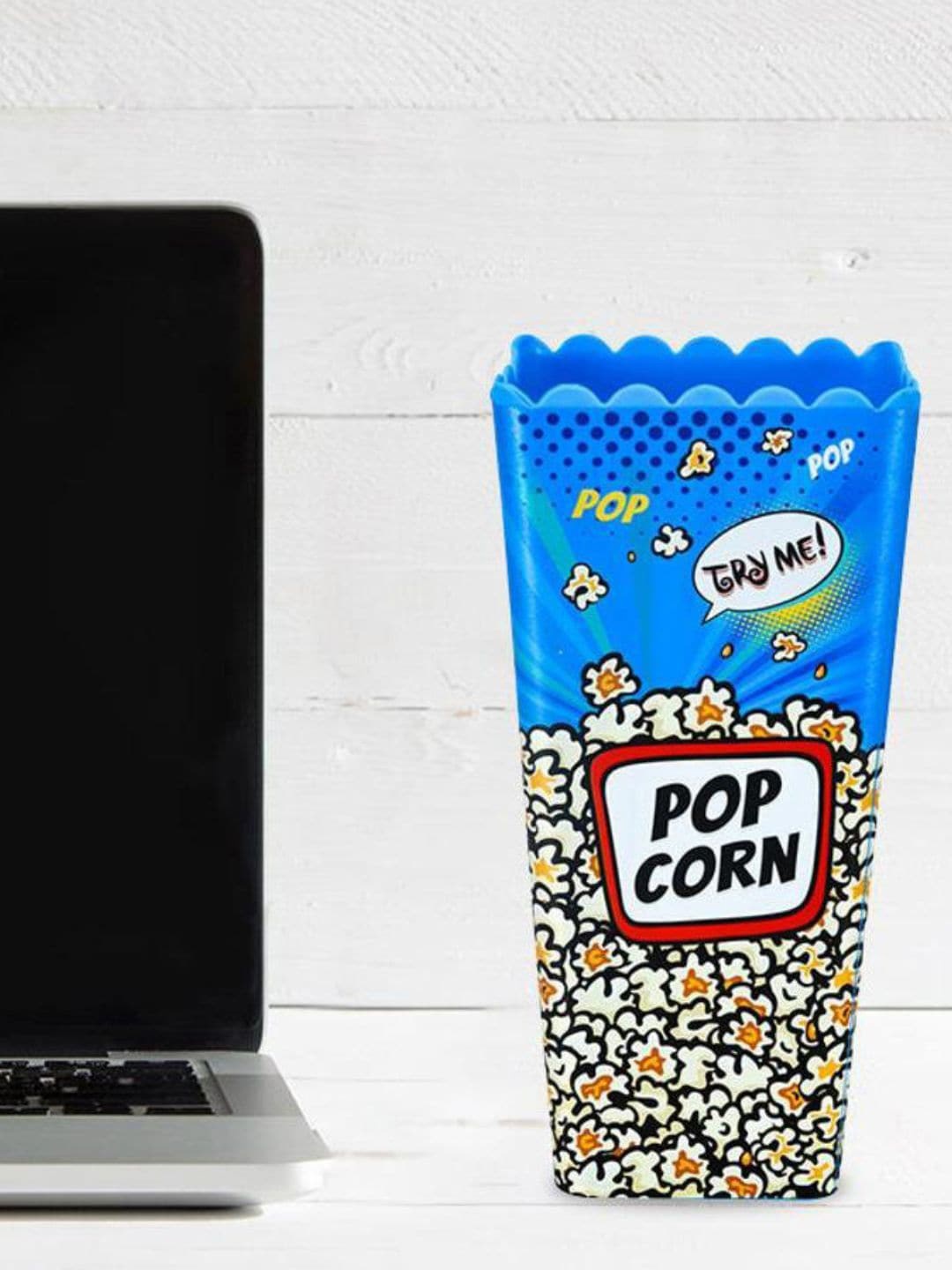 

Athome by Nilkamal Blue & Yellow Pop Corn Snack Bowl -1200ml