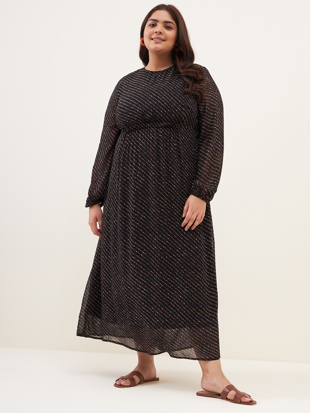 

Femella Floral Print Maxi Dress, Black