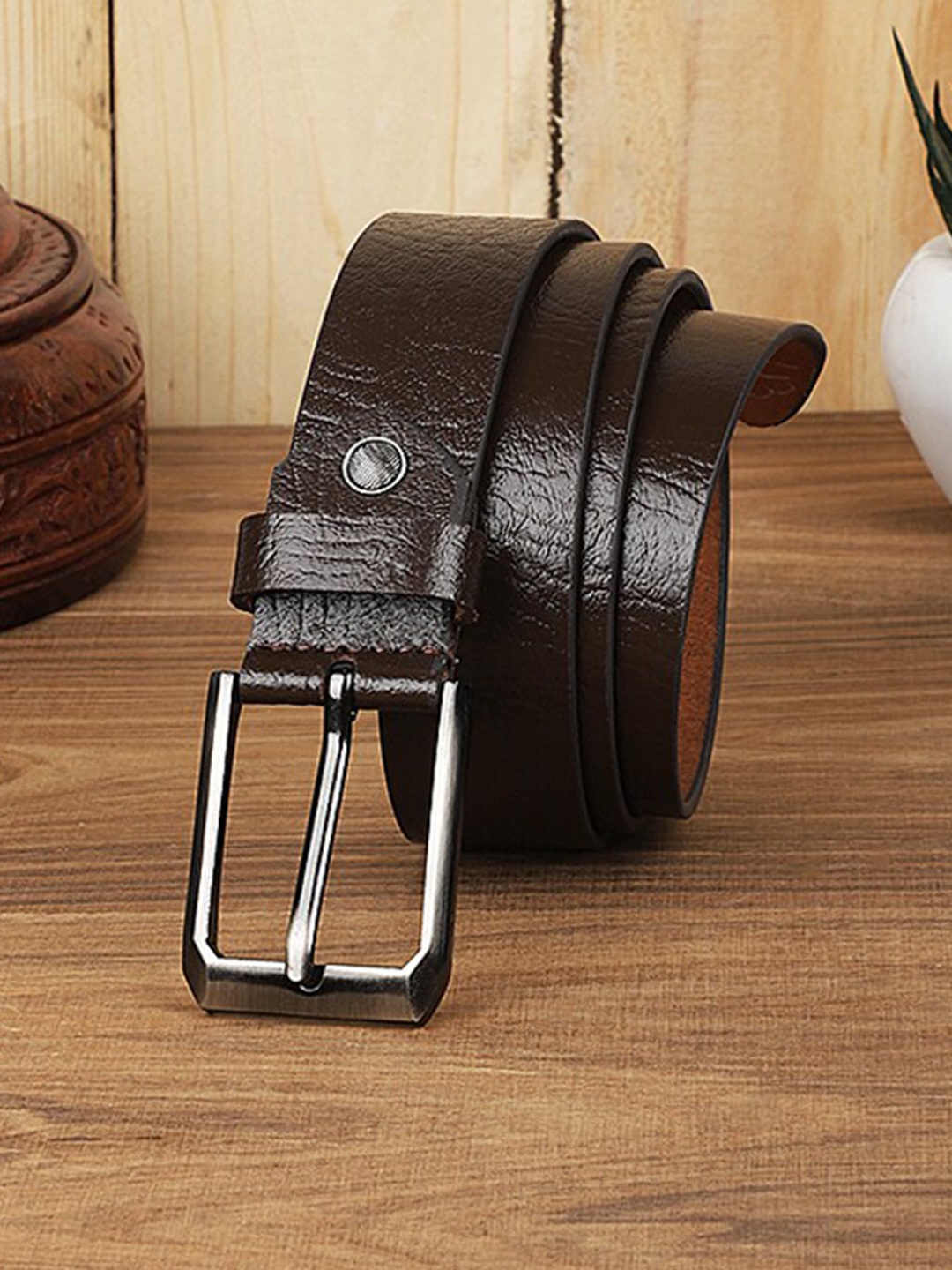 

Kastner Men Textured Leather Belt, Brown