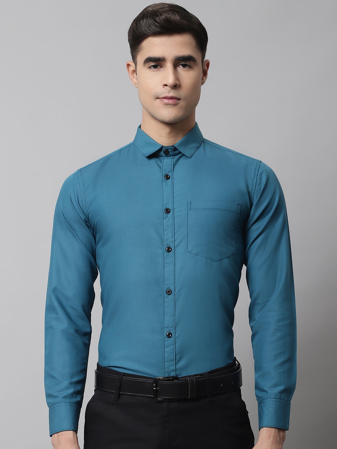 

Majestic Man Classic Slim Fit Casual Shirt, Blue