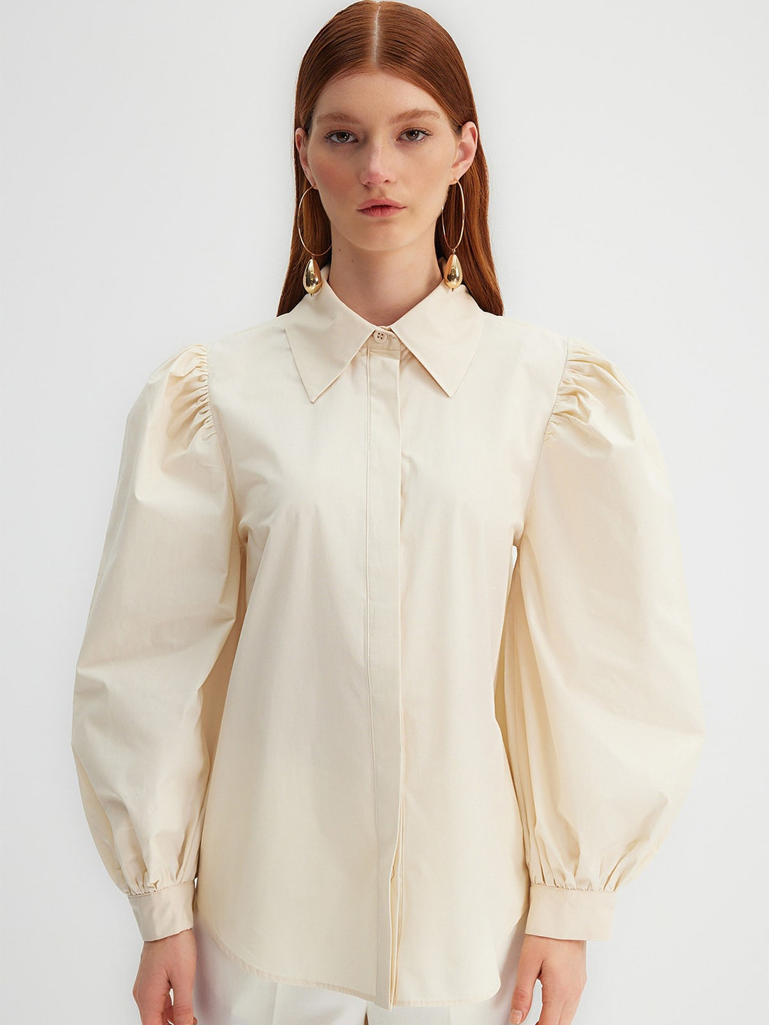 

Trendyol Puff Sleeves Casual Shirt, Off white