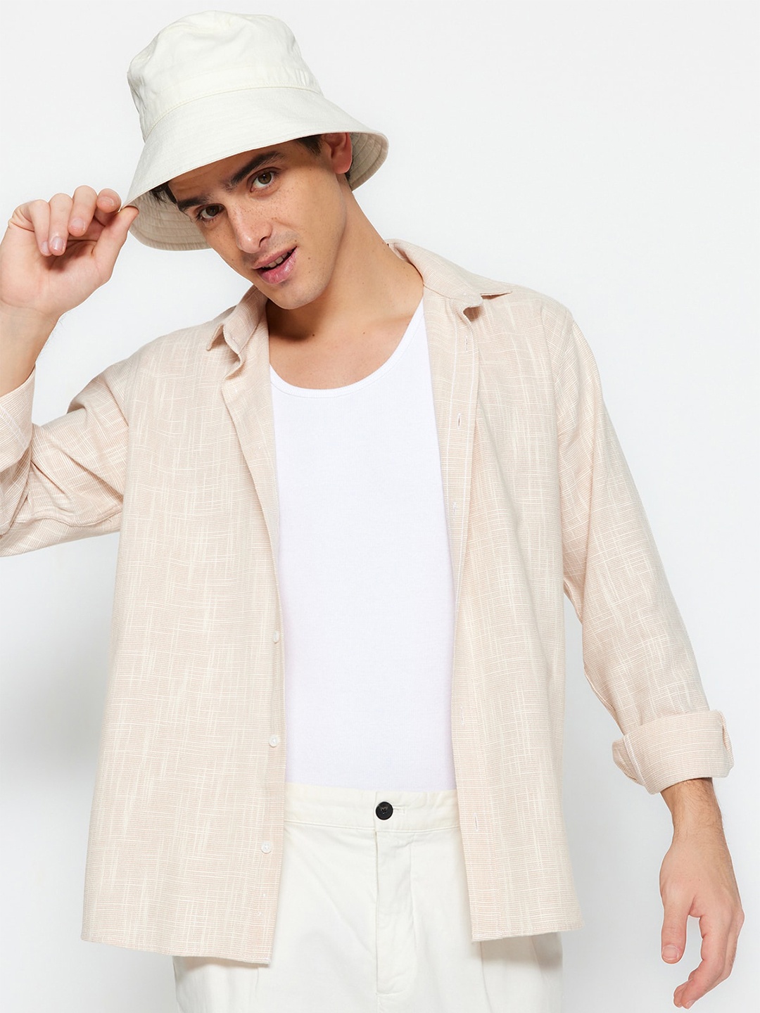 

Trendyol Cotton Casual Shirt, Beige