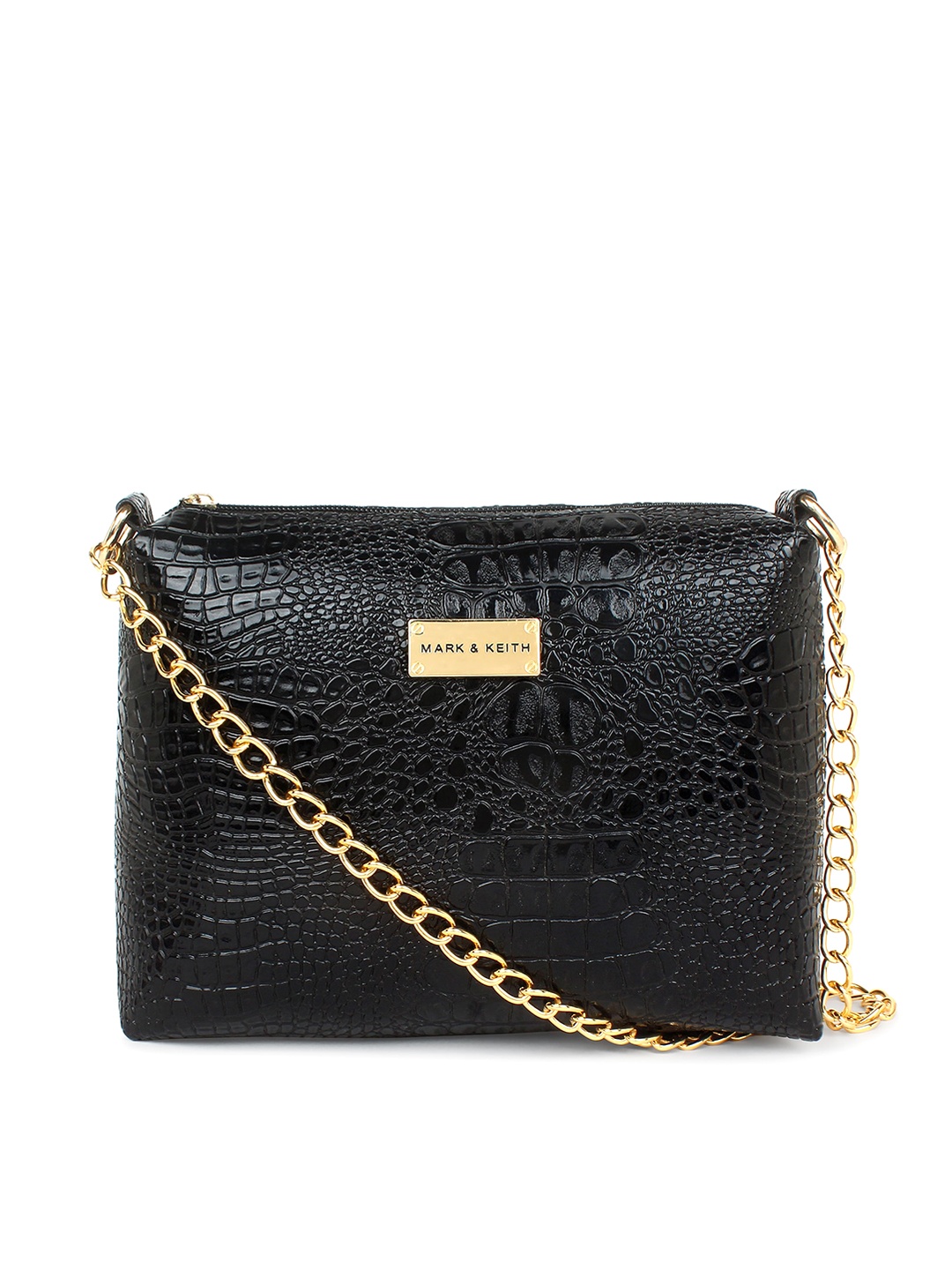 

Pez dorado Textured Sling Bag, Black