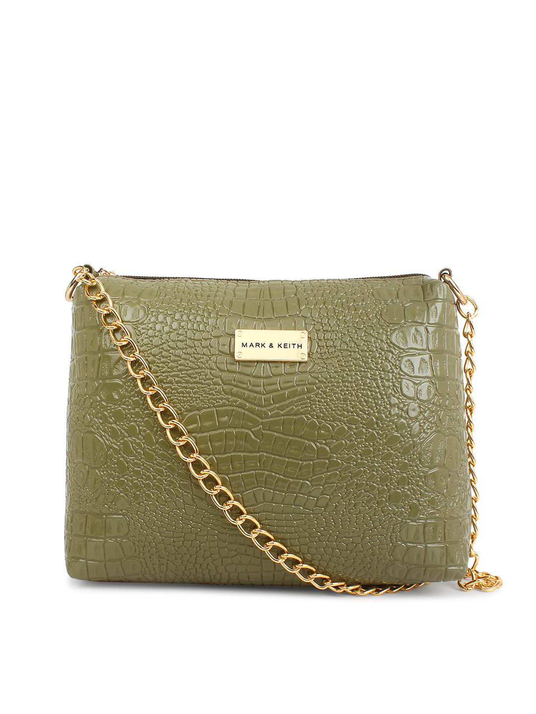 

Pez dorado Textured Sling Bag, Green