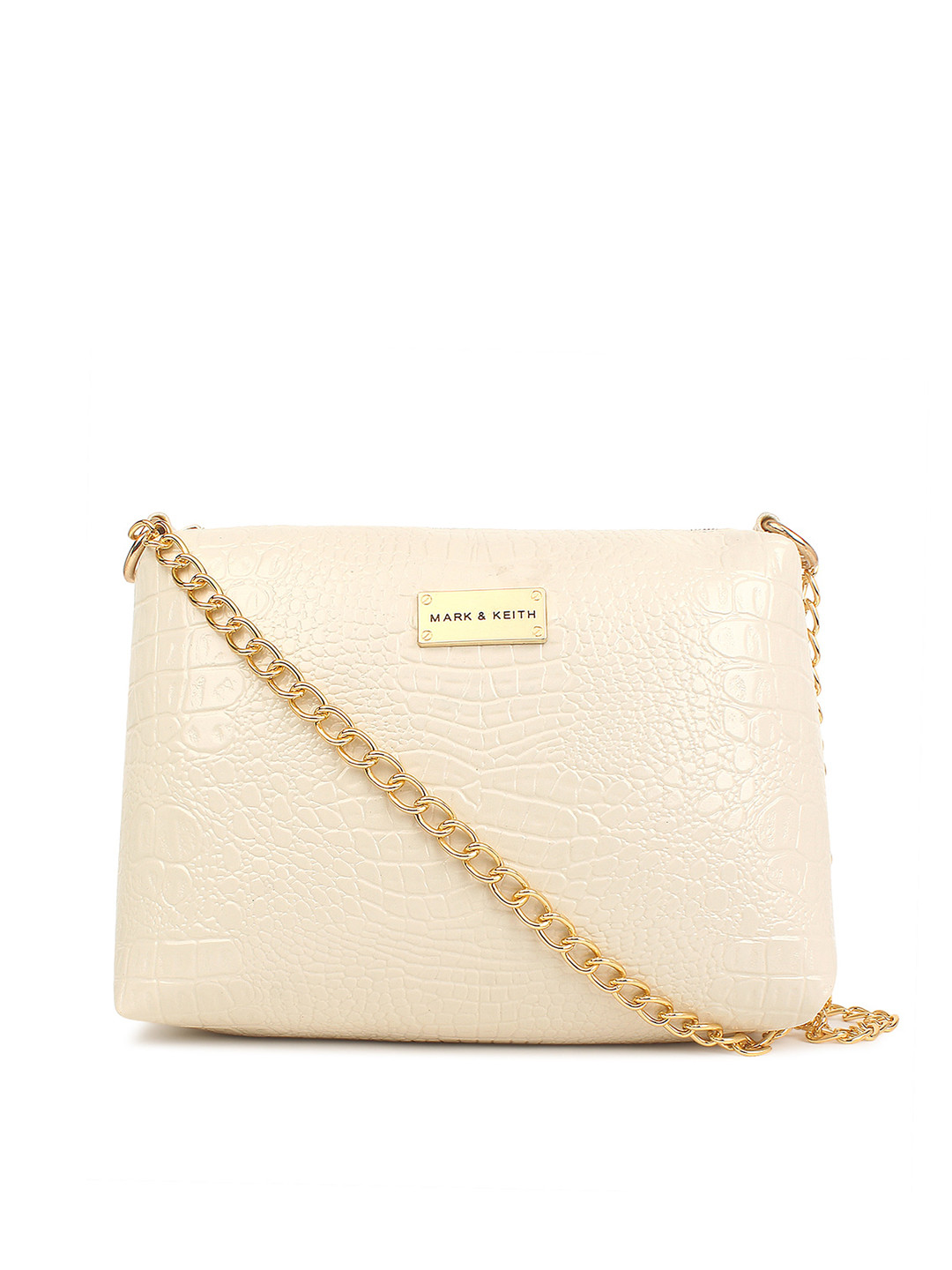 

Pez dorado Textured Structured Sling Bag, Cream