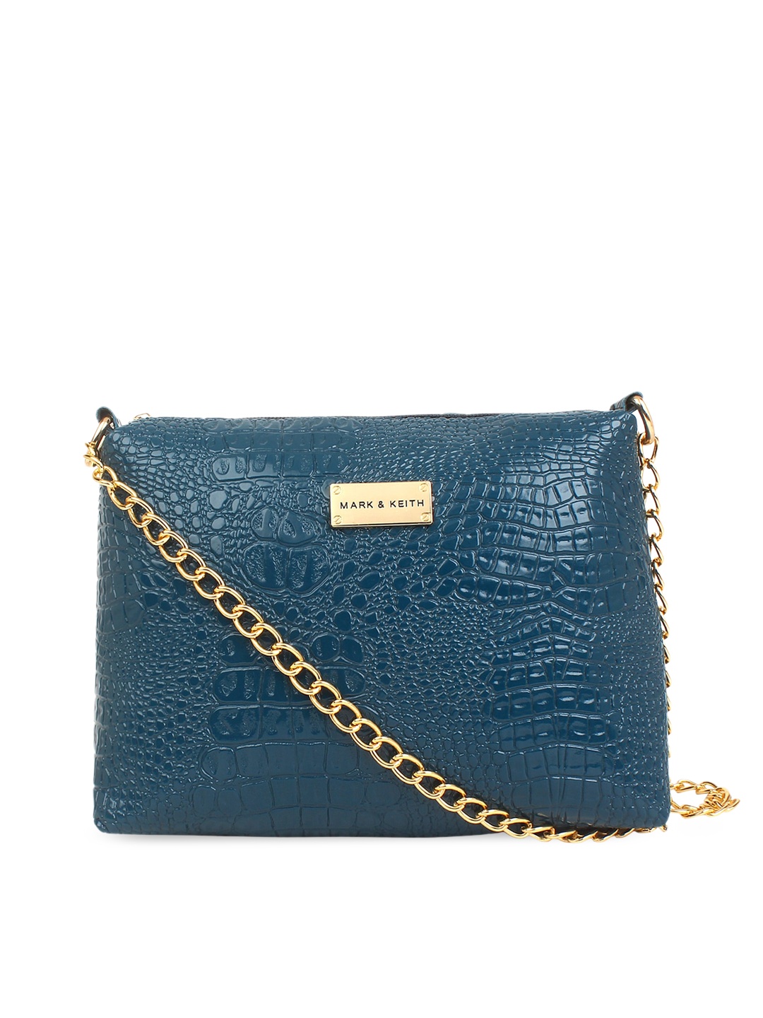 

Pez dorado Textured Water Resistant Bottom Structured Sling Bag, Blue