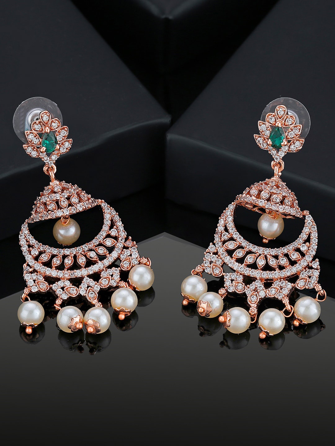 

Estele Rose Gold-Plated Classic Chandbalis