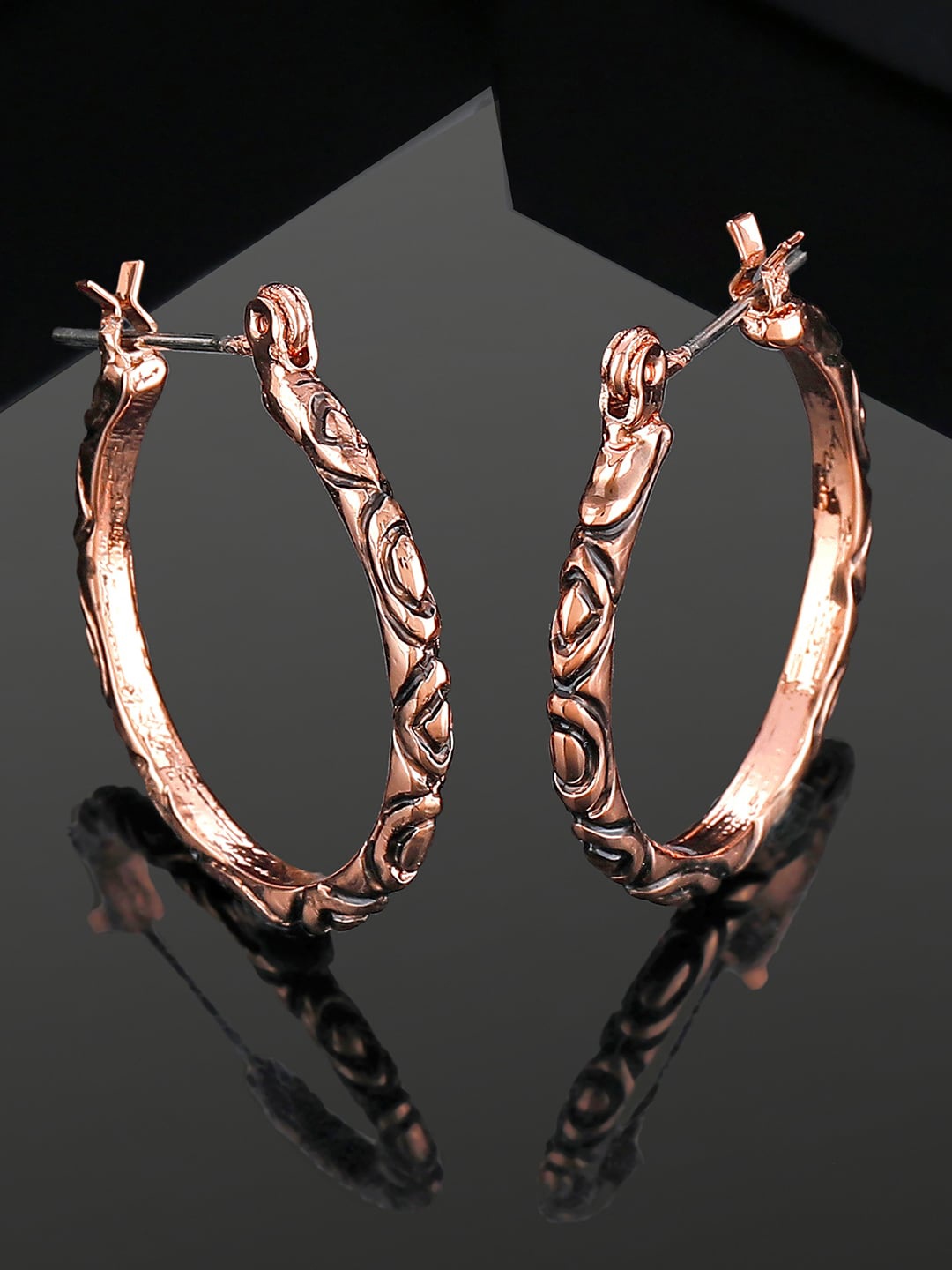 

Estele Rose Gold-Plated Circular Hoop Earrings