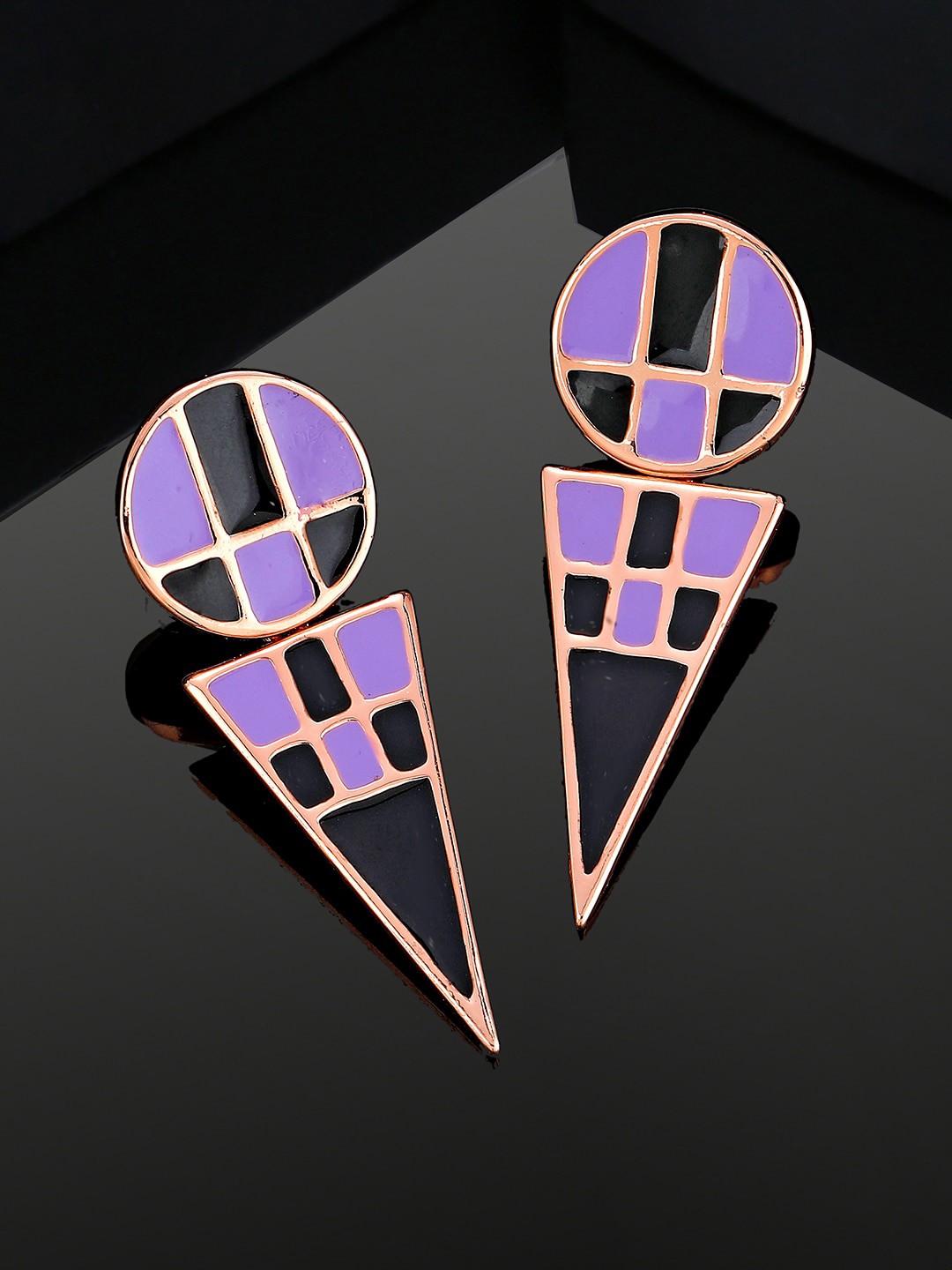 

Estele Rose Gold-Plated Geometric Stud Earrings