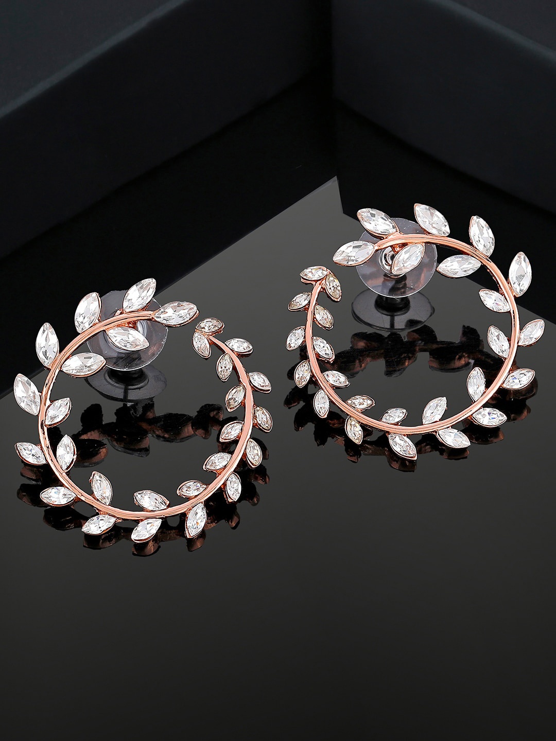 

Estele Rose Gold-Plated Circular Hoop Earrings
