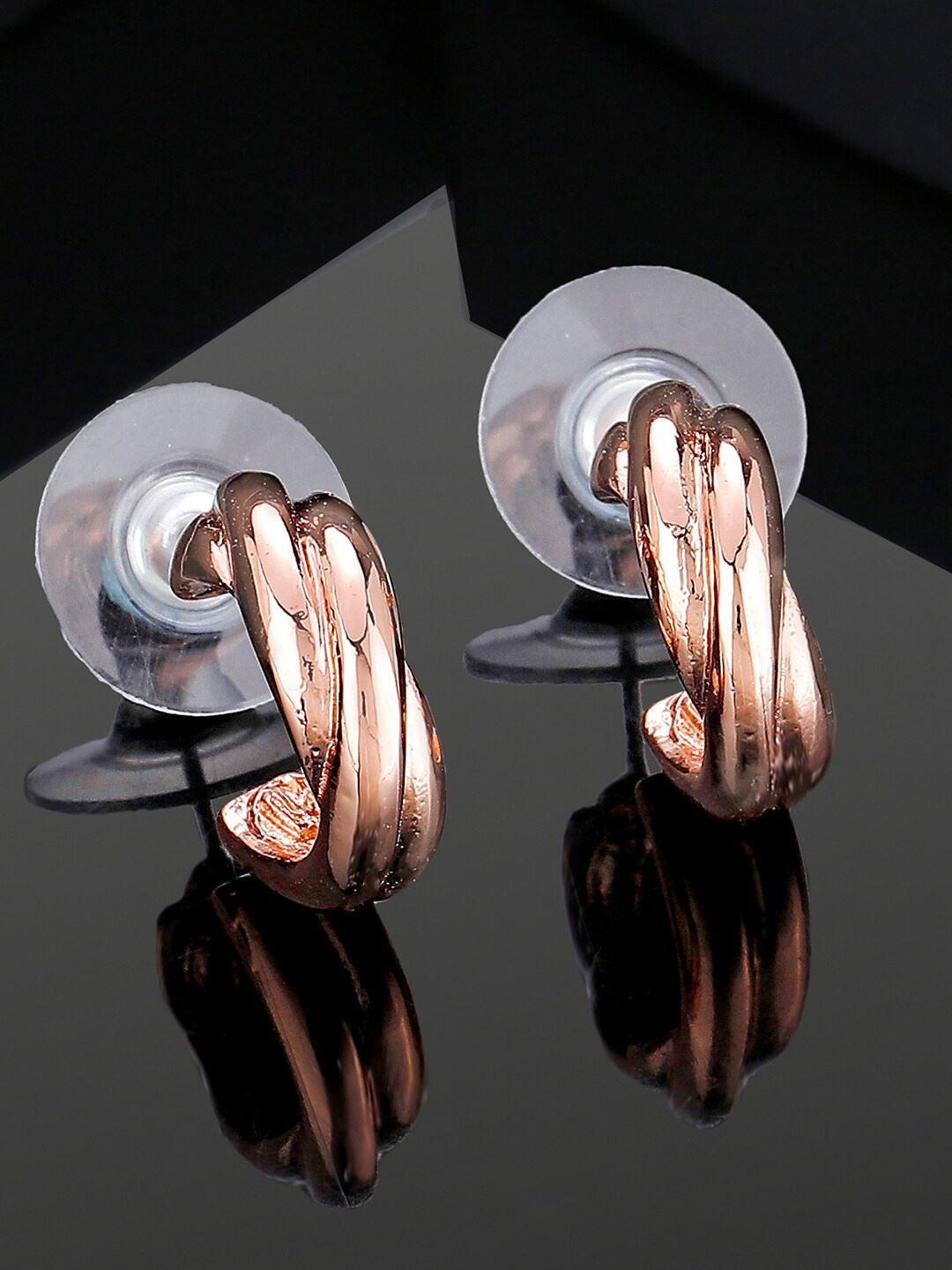 

Estele Rose Gold Plated Contemporary Studs Earrings