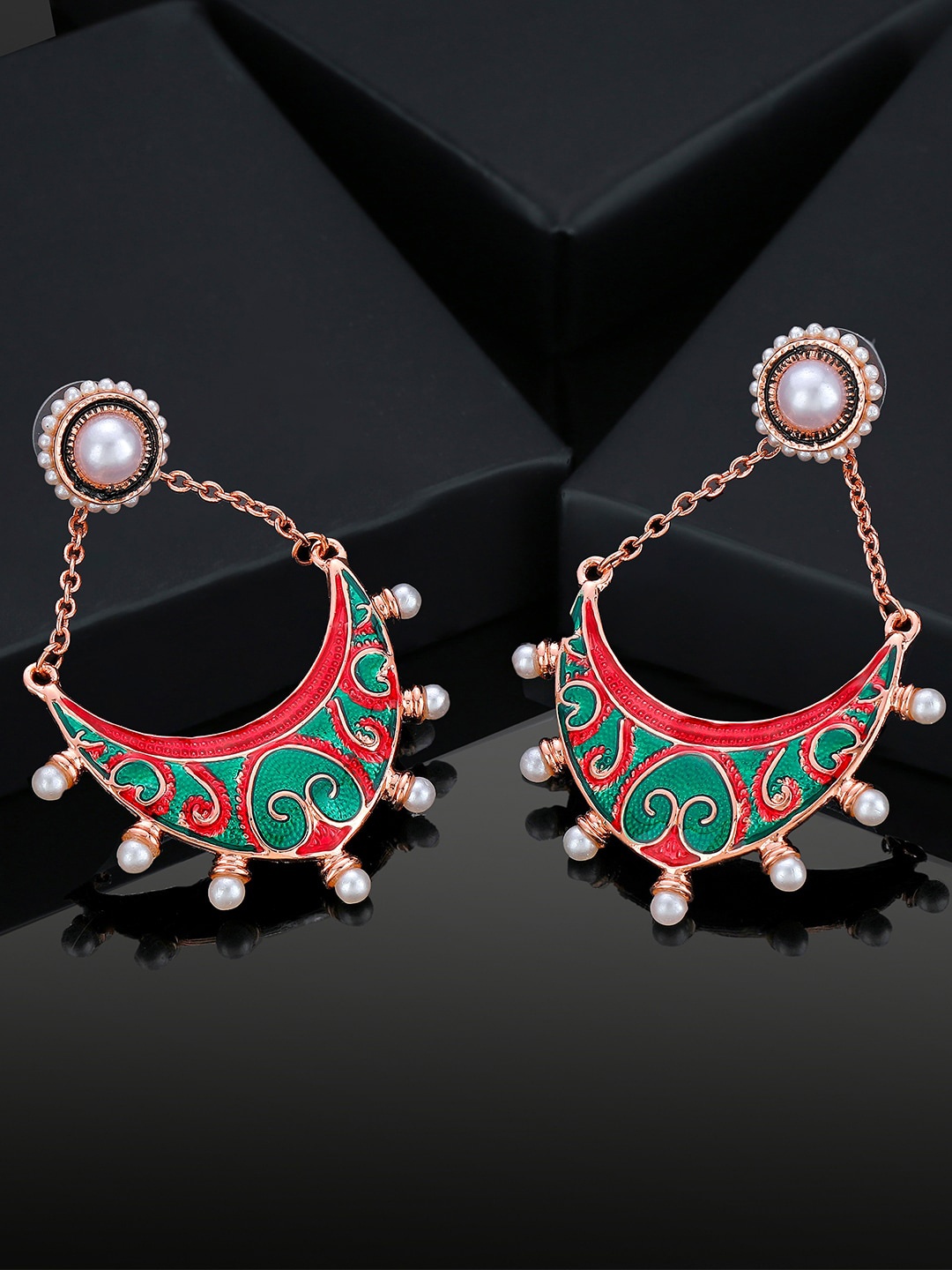 

Estele Rose Gold-Plated Classic Chandbalis Earrings