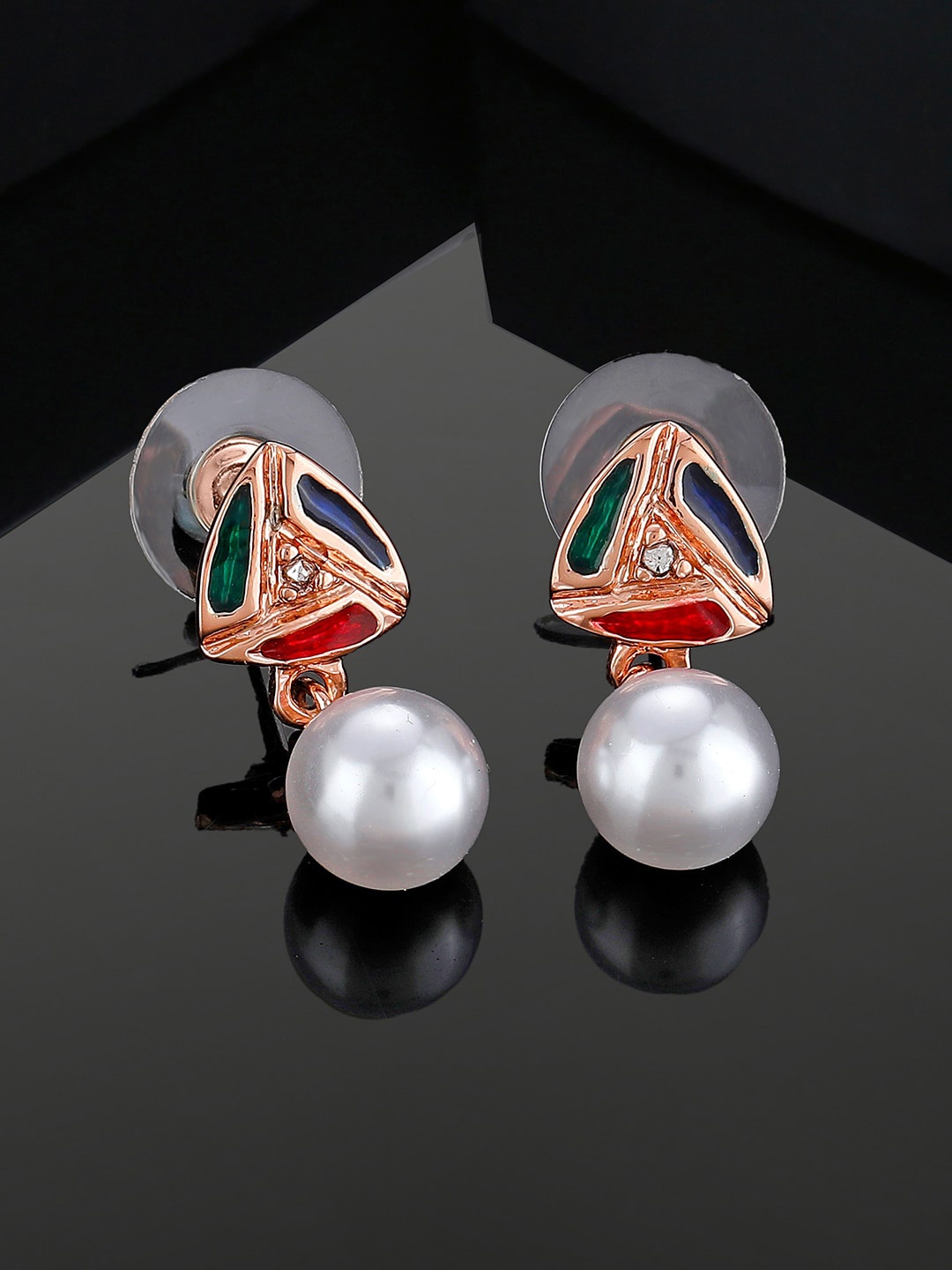 

Estele Rose Gold-Plated Geometric Drop Earrings