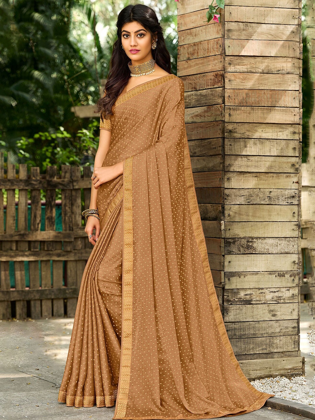 

Laxmipati Ethnic Motifs Printed Saree, Pink